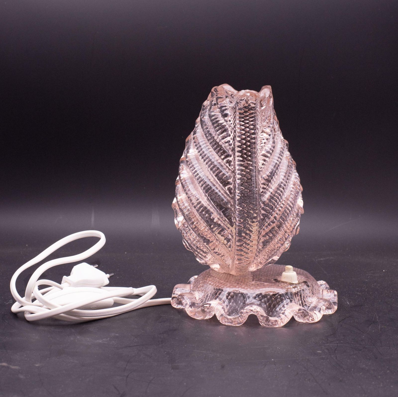 Art Deco Pink Murano Glass Table Lamps Barovier & Toso, 1940 photo furniture