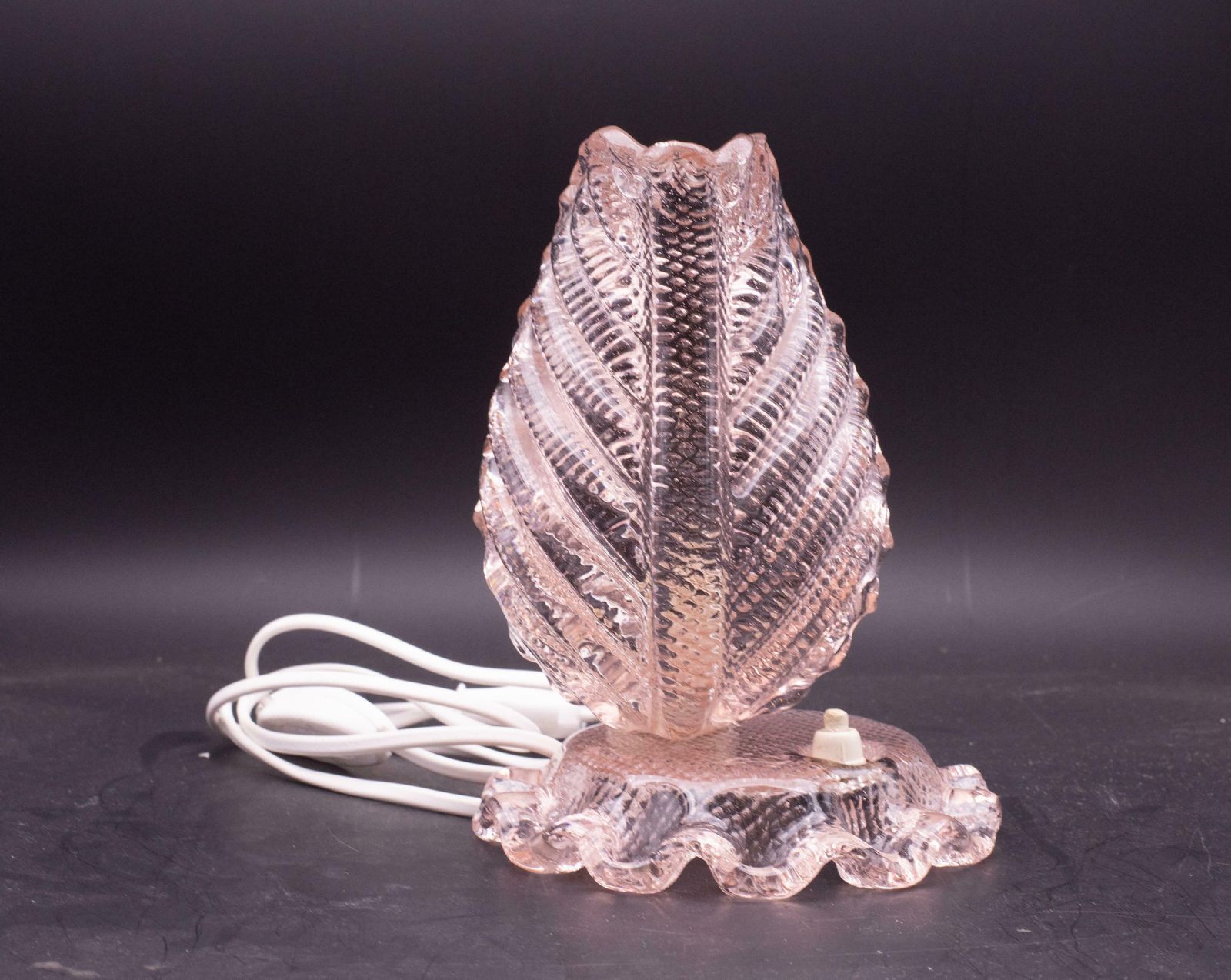 Art Deco Pink Murano Glass Table Lamps Barovier & Toso, 1940 photo for sale