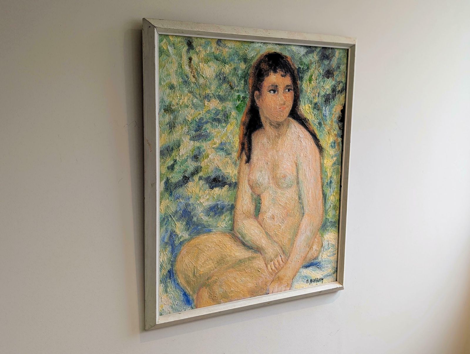B. Alfheim, Sitting Female Nude, C.1960 photo vinterior