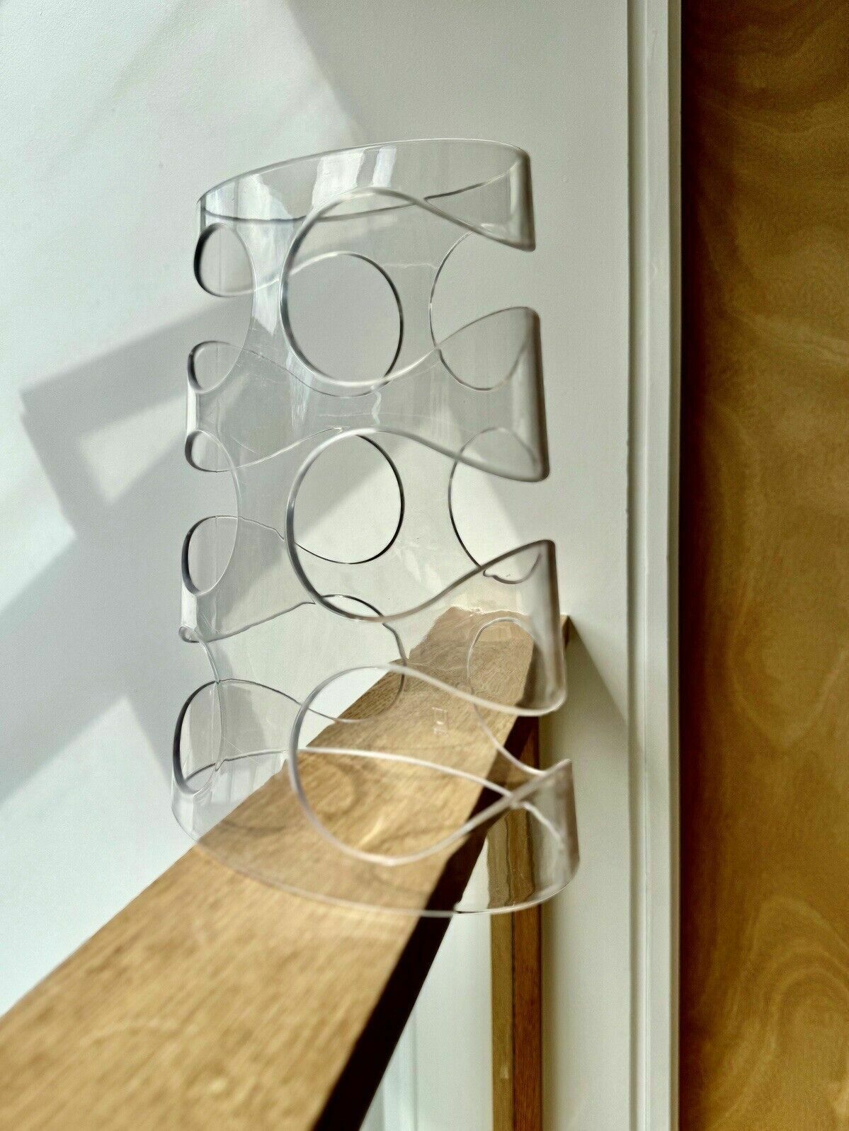 Circa 2009 Umbra By Ran Lerner Clear Acrylic "The Grapevine" 6 Bottle Wine Rack photo furniture