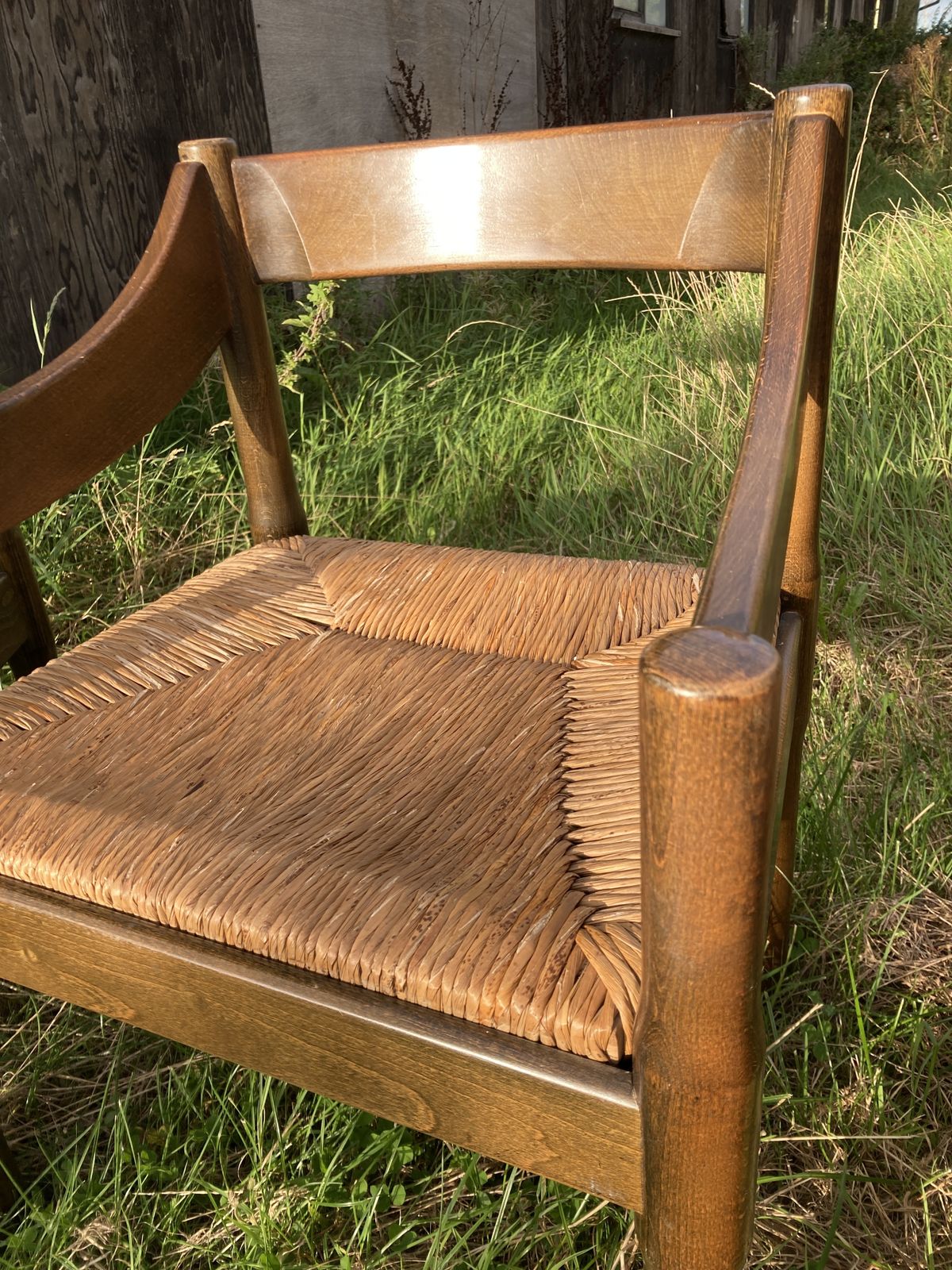 photo for sale 1960s Vico Magistretti Carimate Set Of 4 Dining Chairs