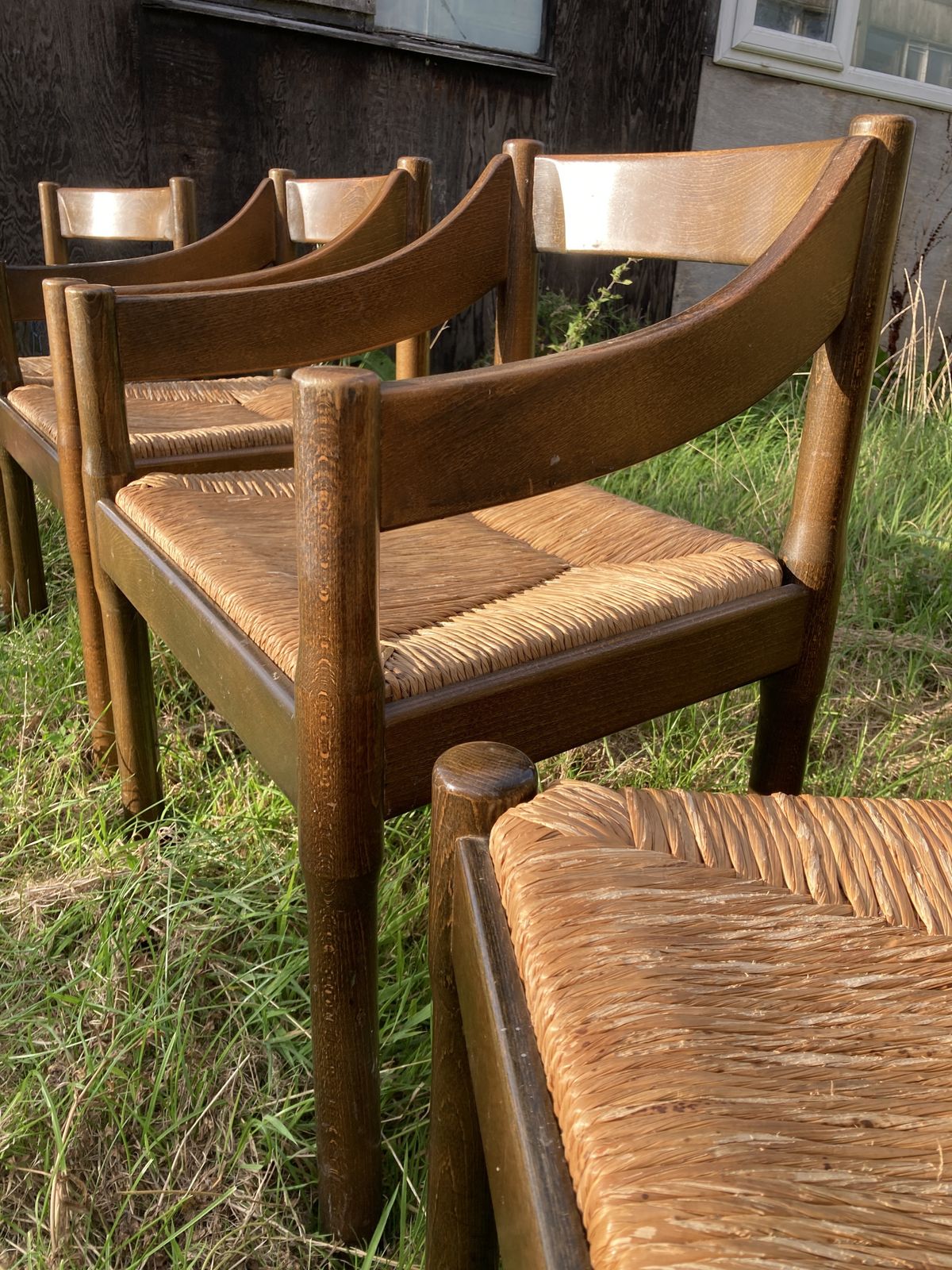 1595.0 1960s Vico Magistretti Carimate Set Of 4 Dining Chairs photo