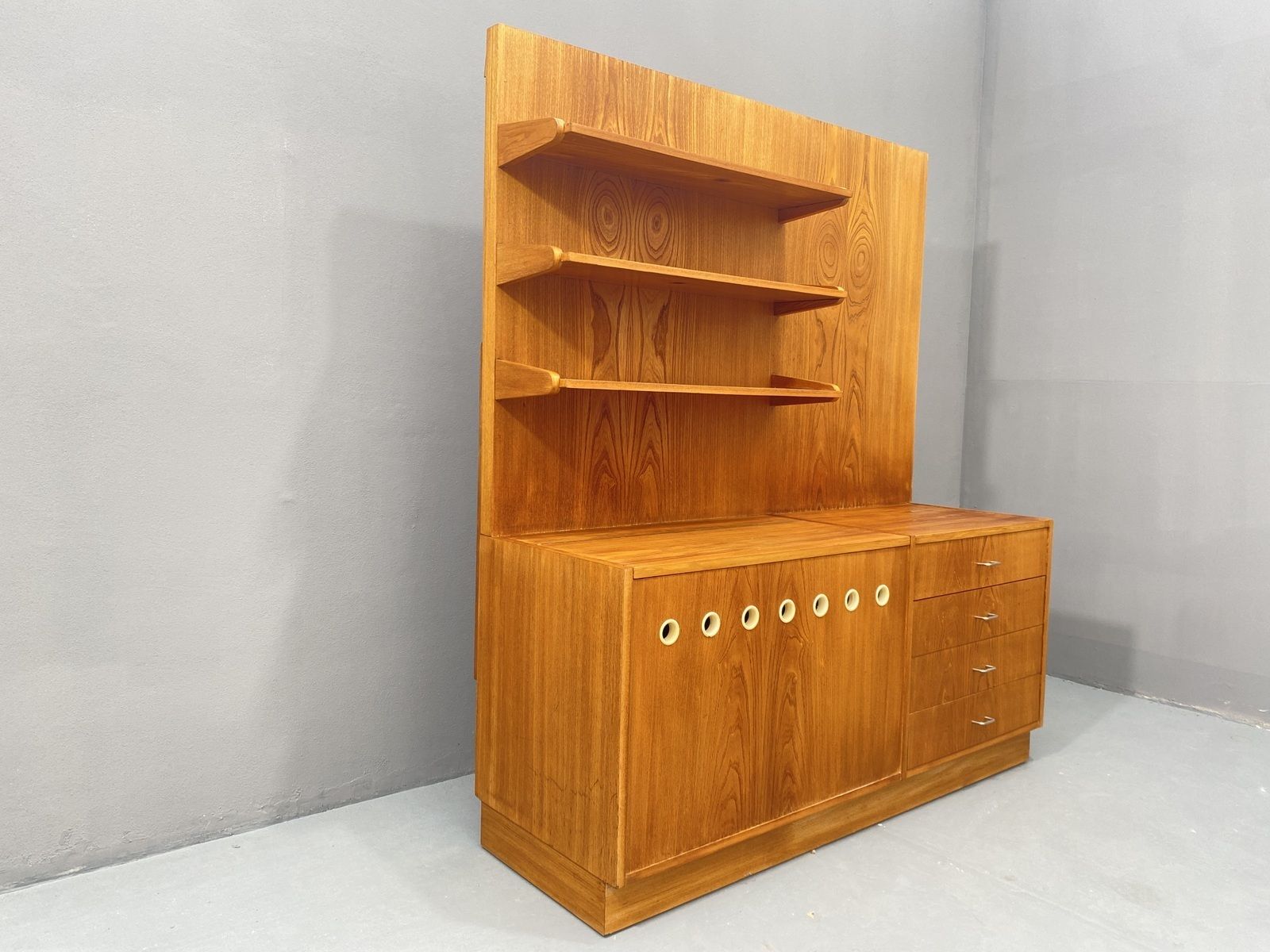 Mid Century Wall Shelf System By český Nábytek, 1960's, Czechoslovakia photo 850.0