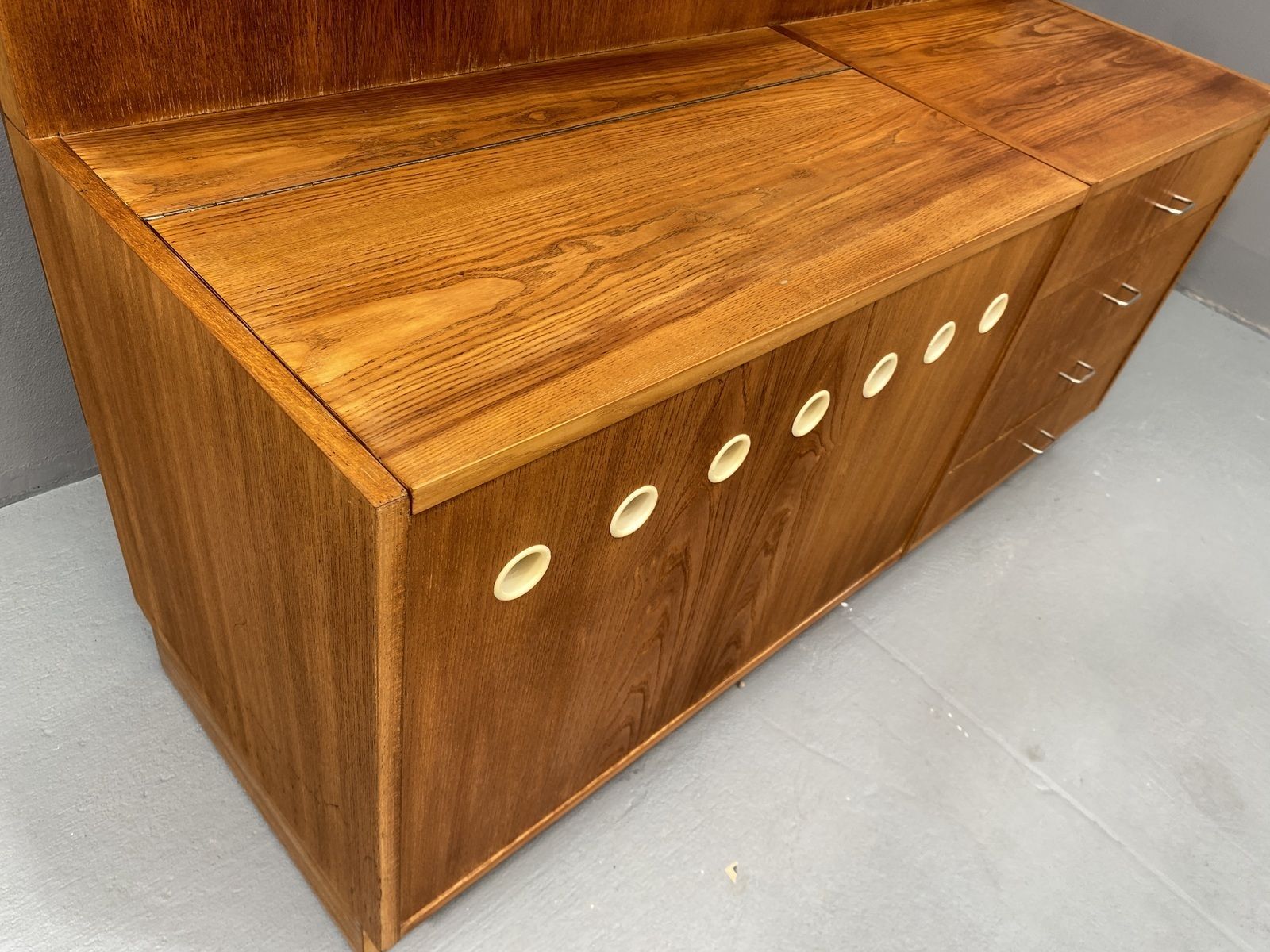 850.0 Mid Century Wall Shelf System By český Nábytek, 1960's, Czechoslovakia photo