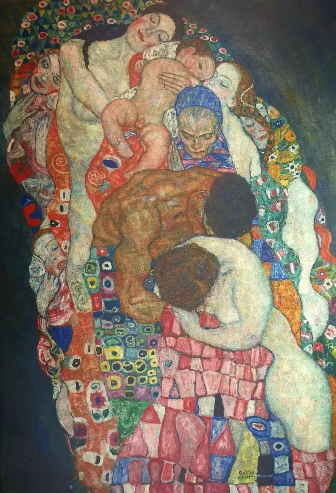 Gustav Klimt, Death And Life, Plate Signed Chromolithograph photo furniture