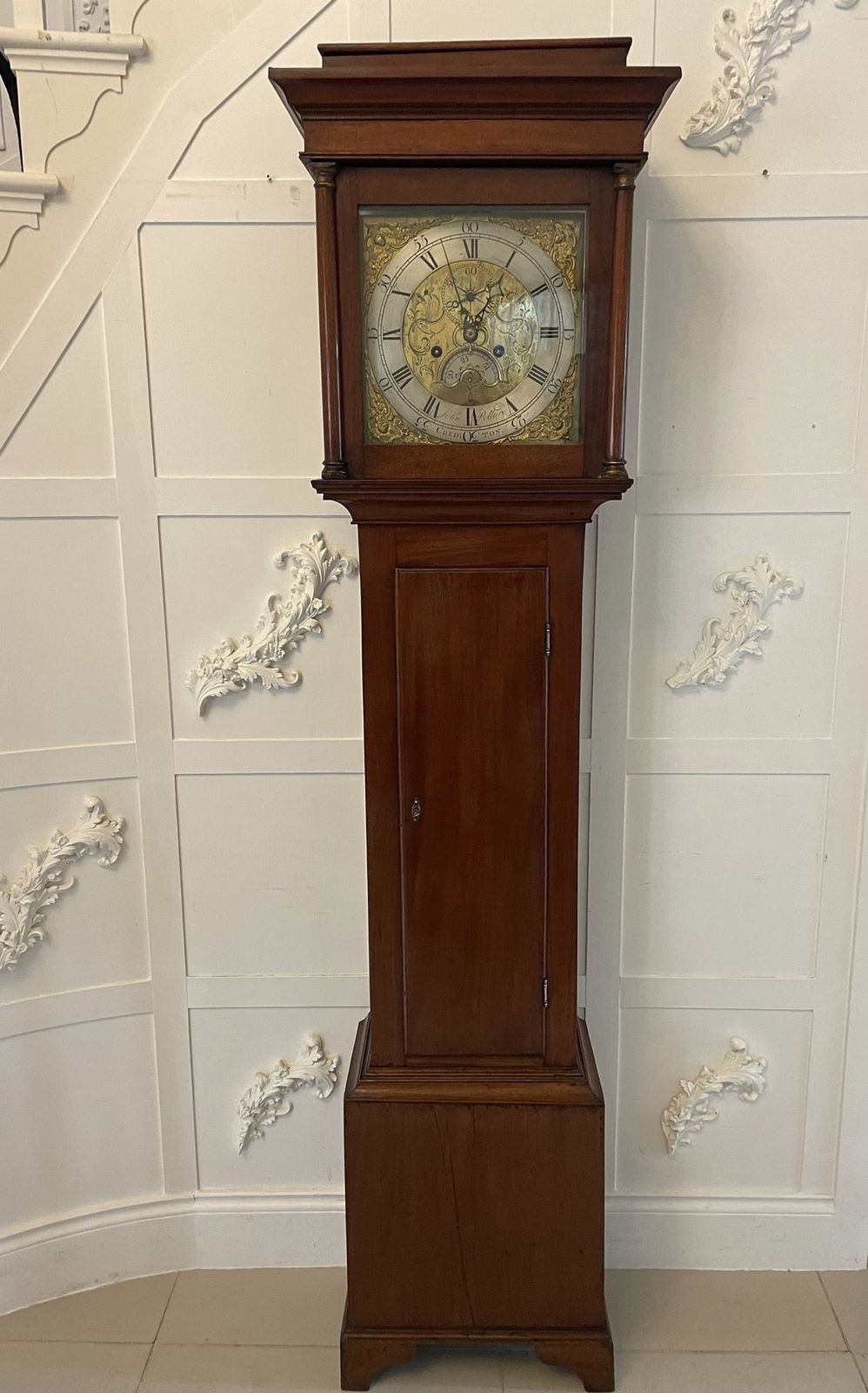 Antique 18th Century Quality Brass Faced 8 Day Longcase Clock By John Pollard Of Crediton photo buy