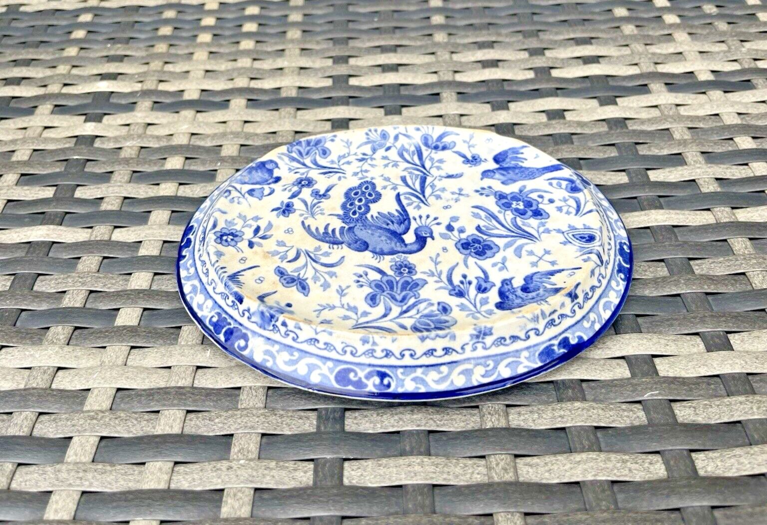 Antique Burgess & Leigh Burleigh Ware Regal Peacock Trivet Coffee / Teapot Stand photo furniture