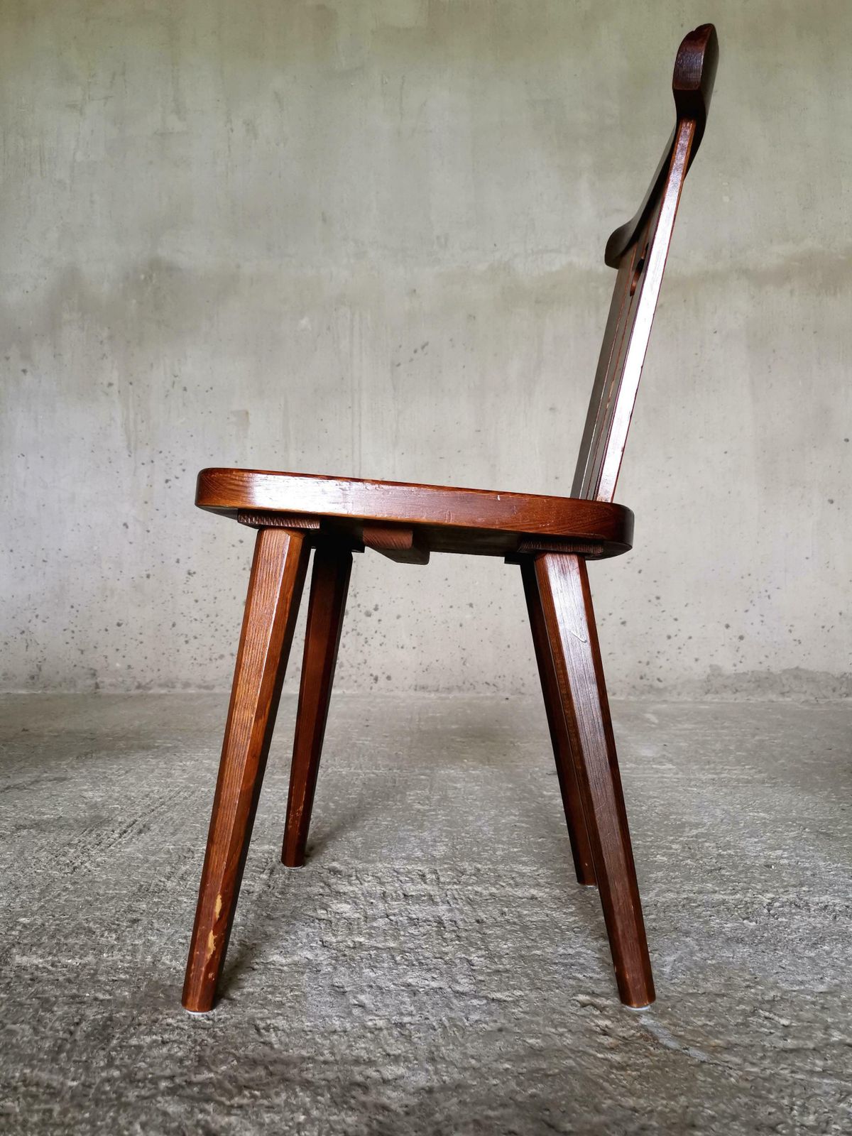 Set Of 4 Iconic Göran Malmvall Dining Chairs In Solid Oregon Pine, Sweden 1940s photo buy