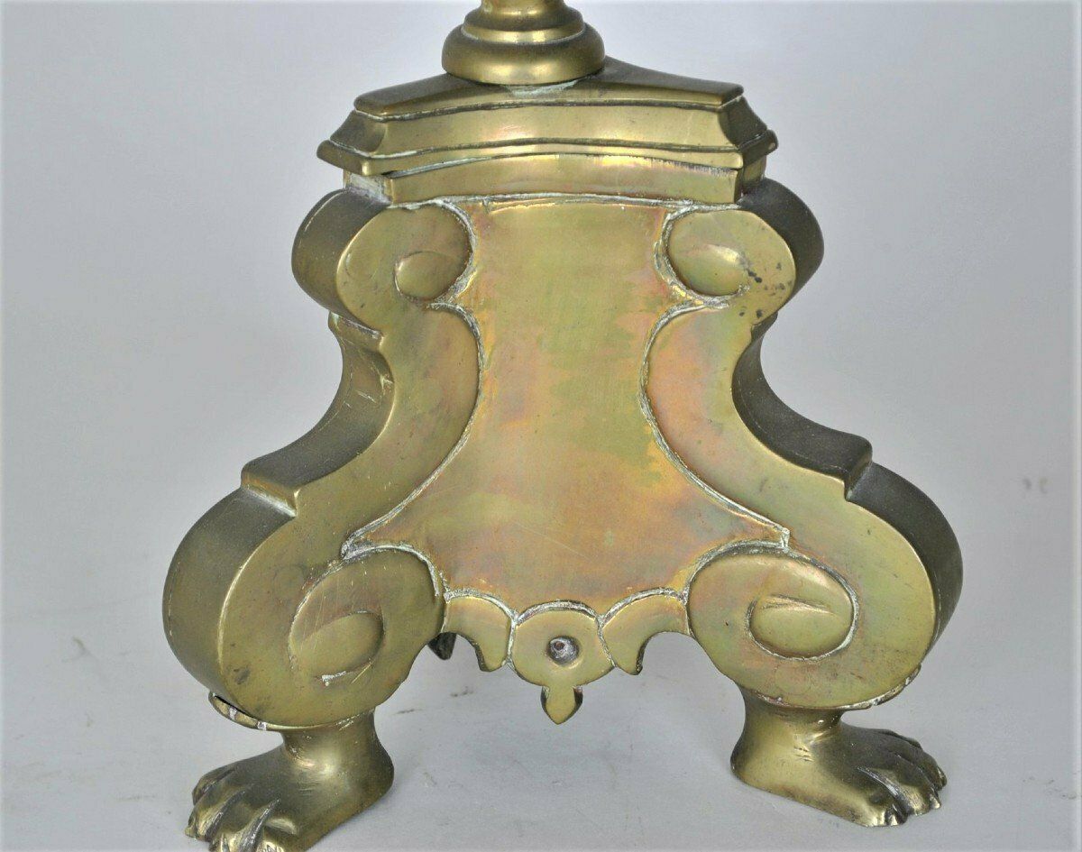 photo for sale Pair Of Bronze Candlesticks, Late 18th/Early 19th Century
