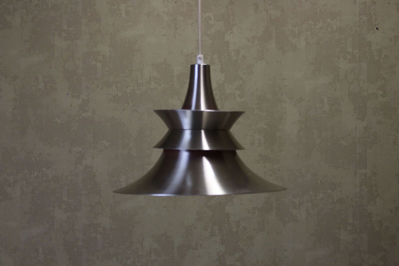 Danish Chrome Finish Metal Pendant Lamp photo vinterior