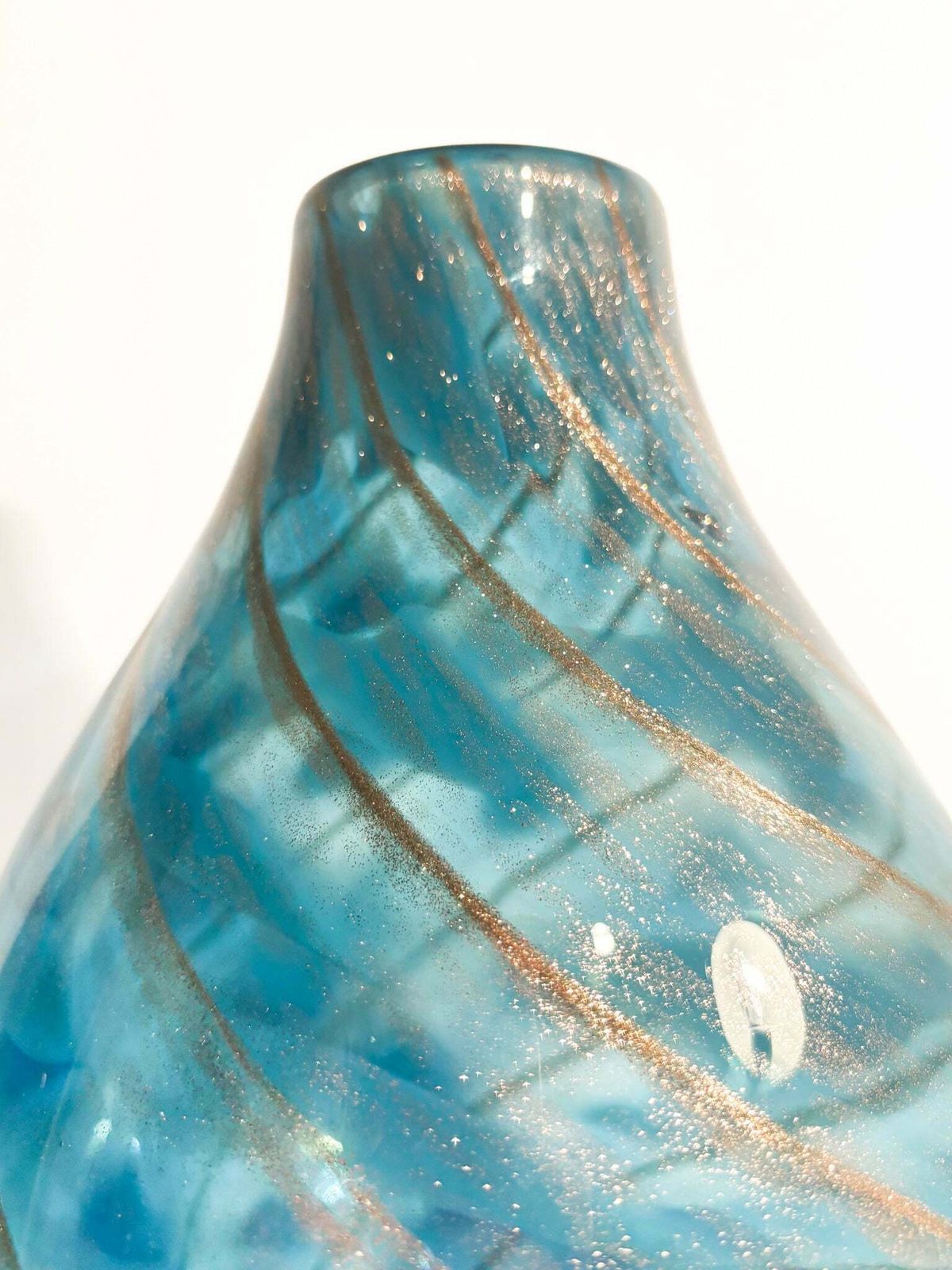 photo furniture Murano Glass Vase With Aventurine By Fratelli Toso, 1950s