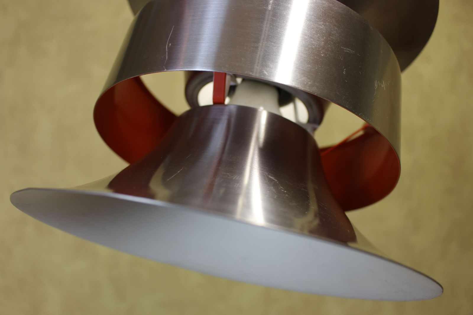 Danish 60’s Pendant Lamp With Orange Glow photo 210.0