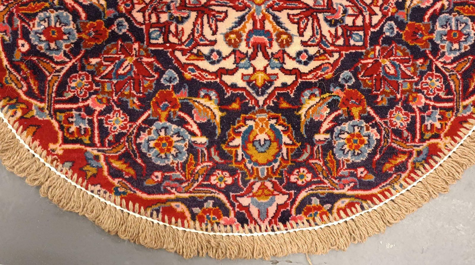 Handmade Round Rug Doormat Oriental Circular Interior Carpet Mat Entrance Way photo for sale
