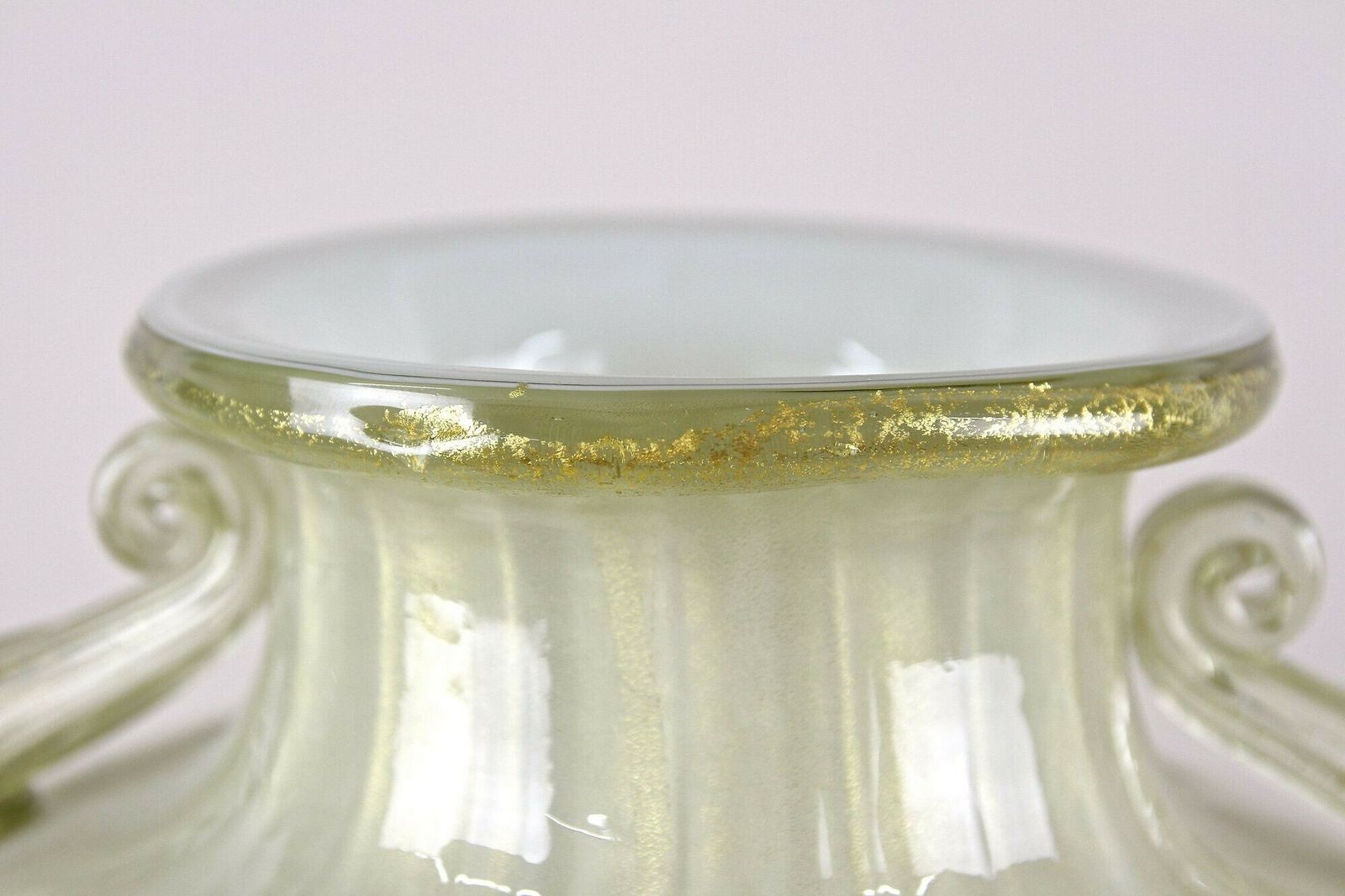 Large Murano Glass Amphora Vase By Gabbiani Venezia, Gold Infused, Italy 2000 photo for sale