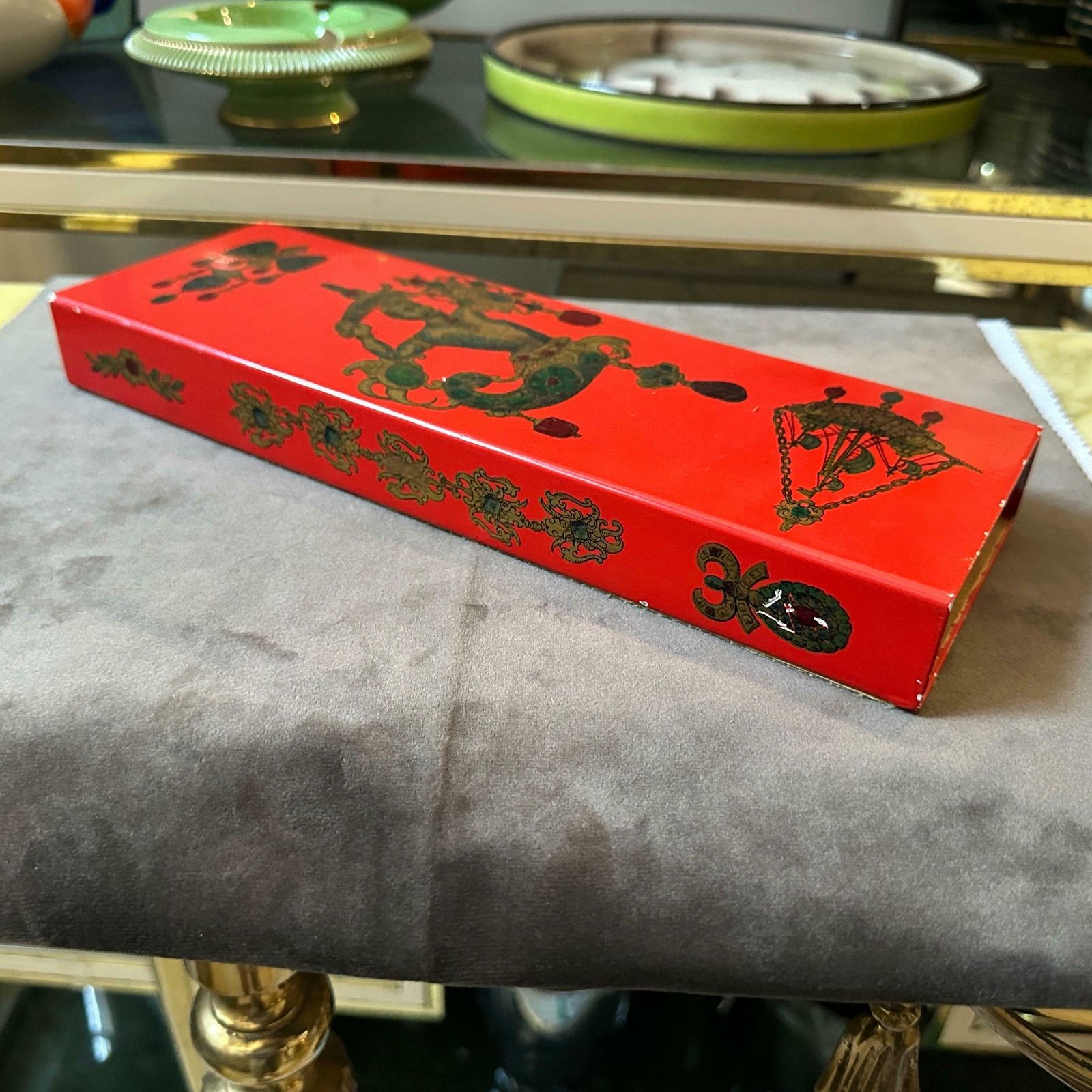 1960s Wood And Metal Jewelry Box By Galbiati Milano In The Style Of Fornasetti photo vintage