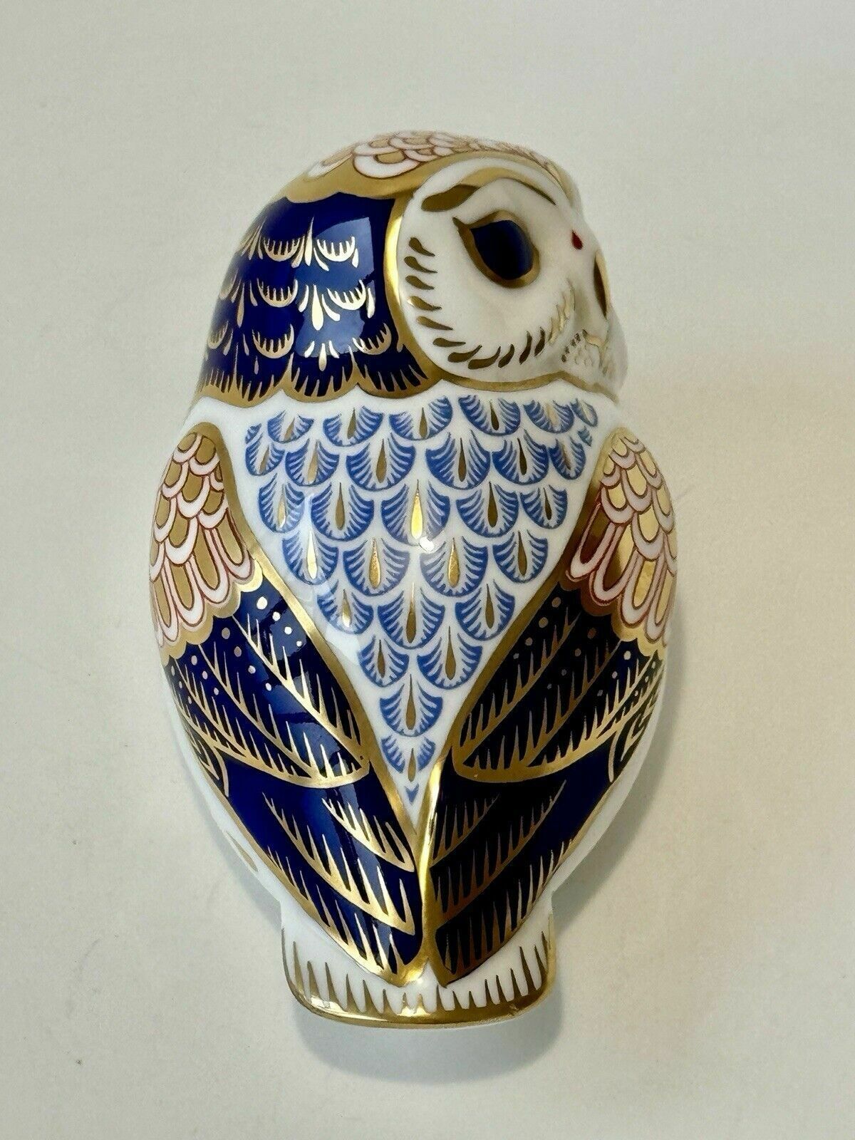 Royal Crown Derby Imari Owl Paperweight With Silver Stopper 1989 photo furniture