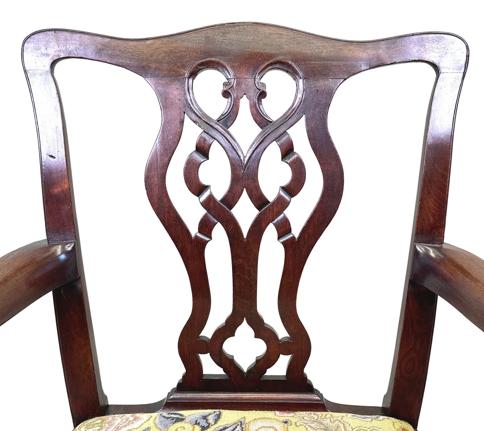 Mahogany Chippendale 18th Century Armchair  (England, Circa 1760) photo for sale