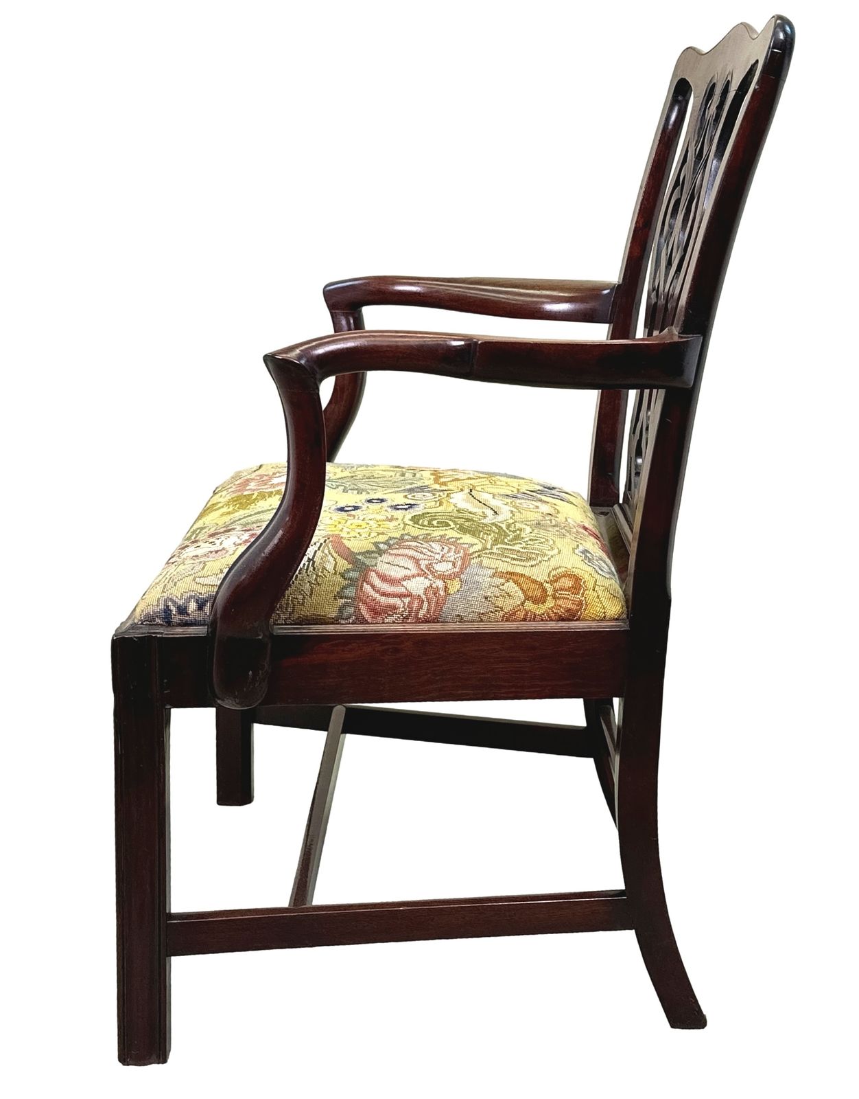 Furniture Mahogany Chippendale 18th Century Armchair  (England, Circa 1760) photo