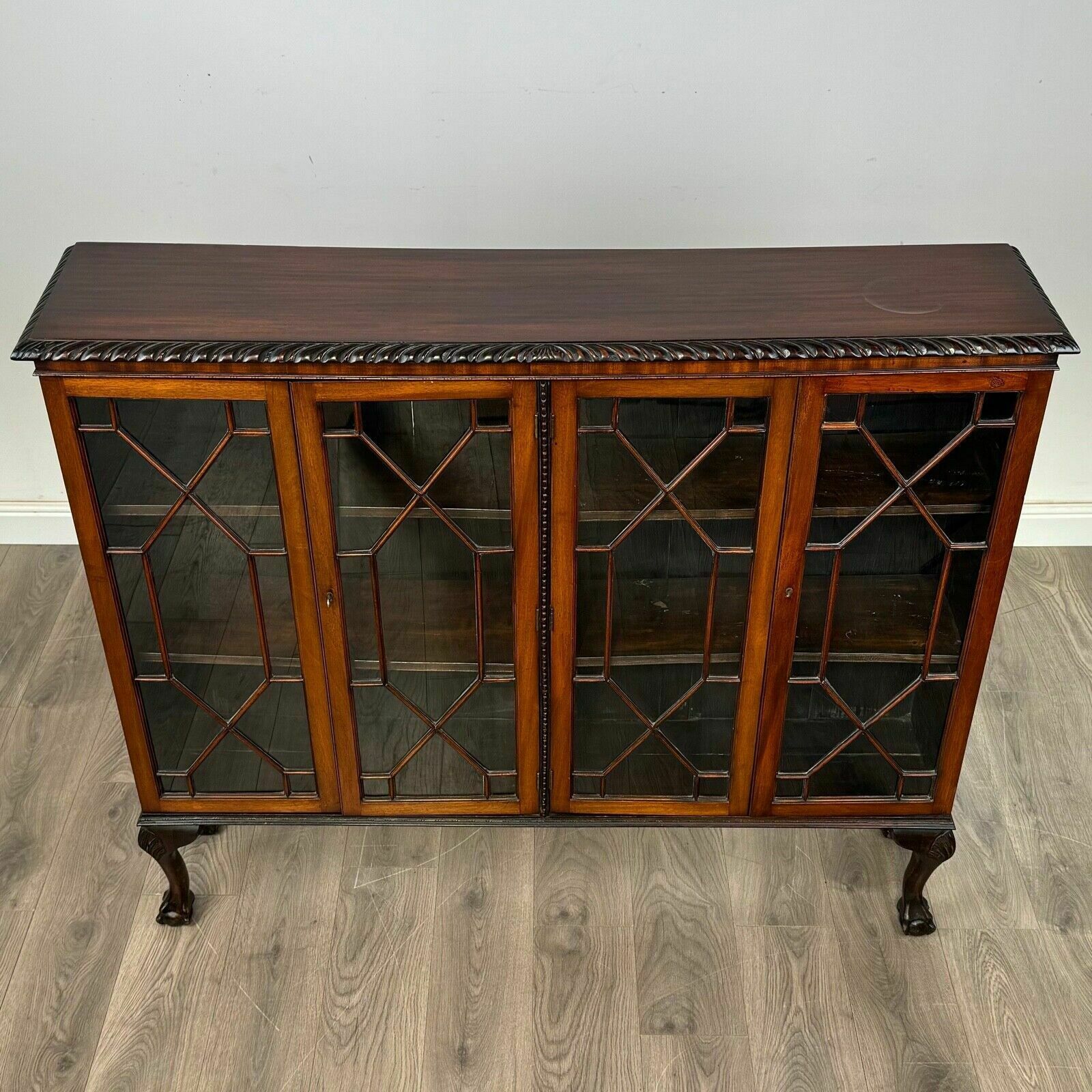 photo for sale Antique 20th Century Display Cabinet In Mahogany
