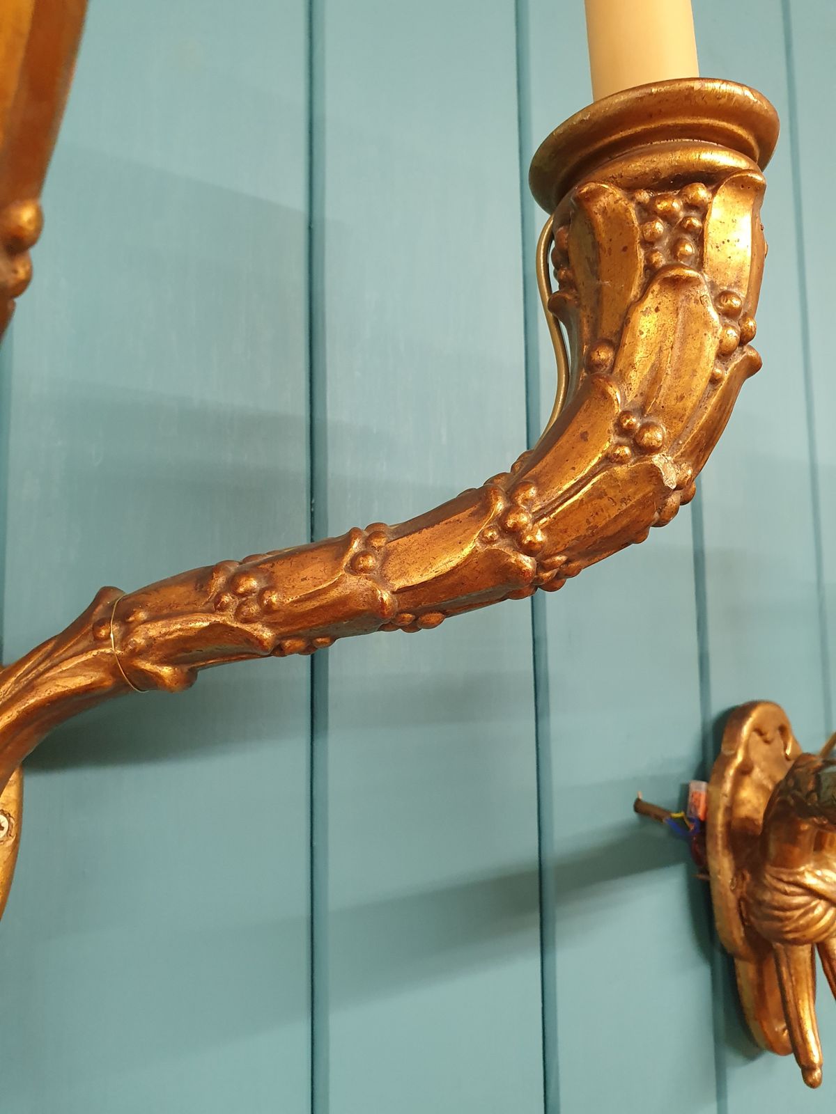 Pair Of Three Arm Gilt French Wall Lights photo Home Decor