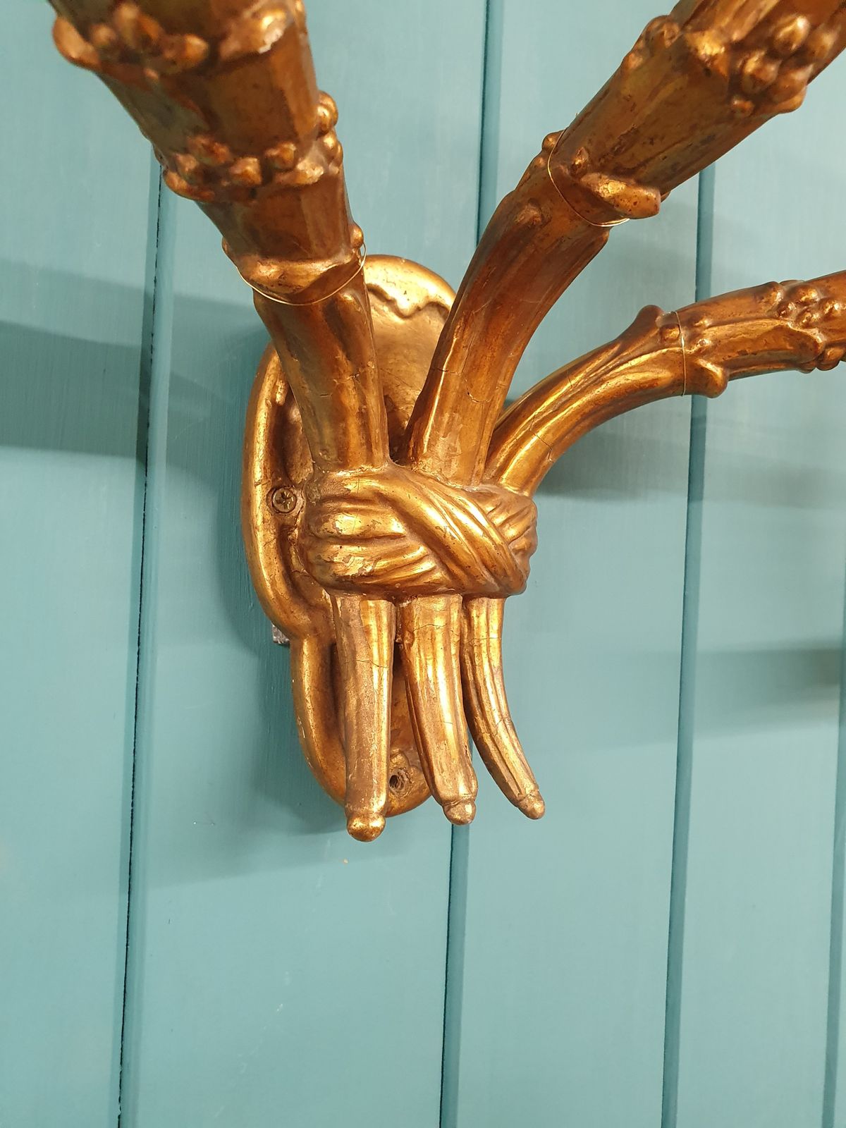 Pair Of Three Arm Gilt French Wall Lights photo buy