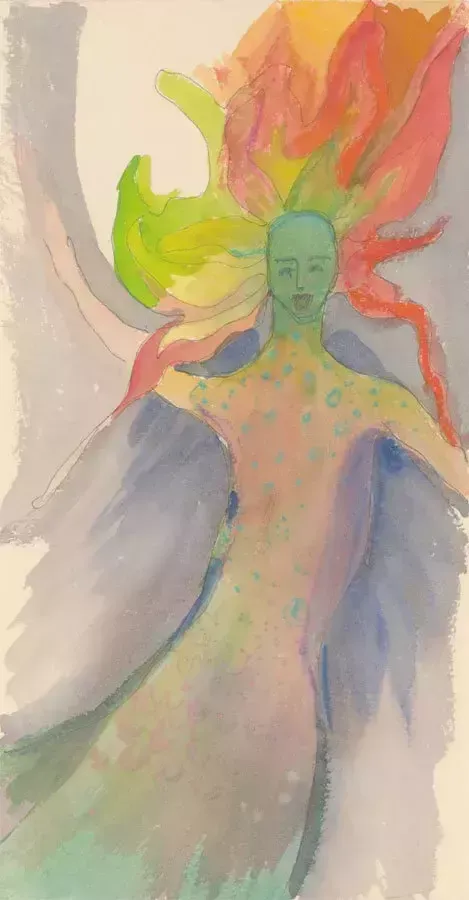 Patricia Johnstone (1944 2023)   Contemporary Watercolour, In Flight