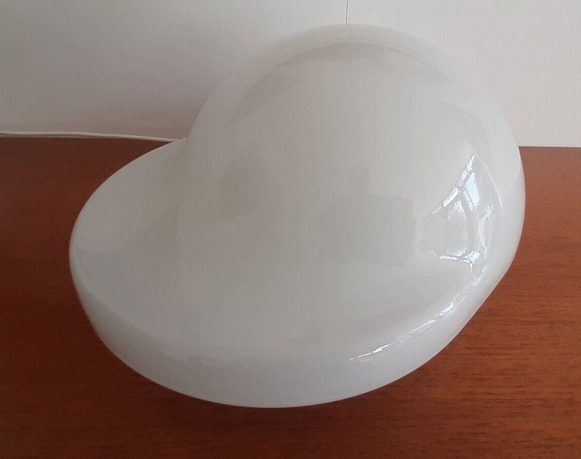 Rare Vintage Mid Century Italian Bonetto 'Tortue' D900 Opaline Glass Lamp Vgc photo Lighting