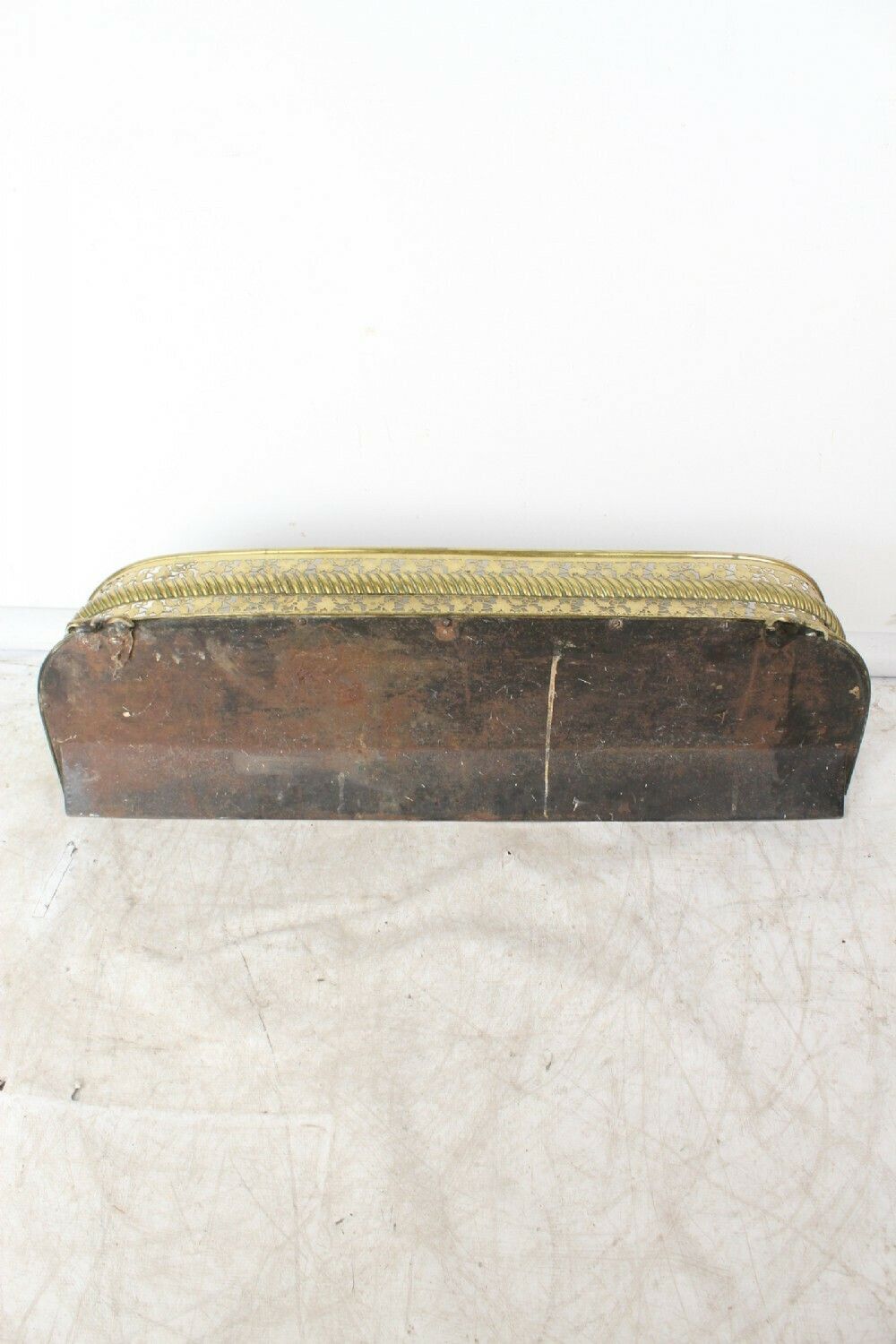 Small Victorian Pierced Brass Fire Fender photo Home Fixtures