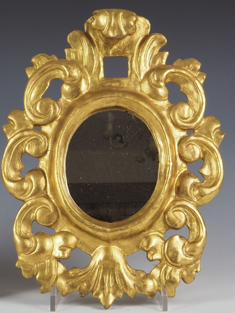 Antique Pair Of Venetian Giltwood Wall Mirrors photo 595.0