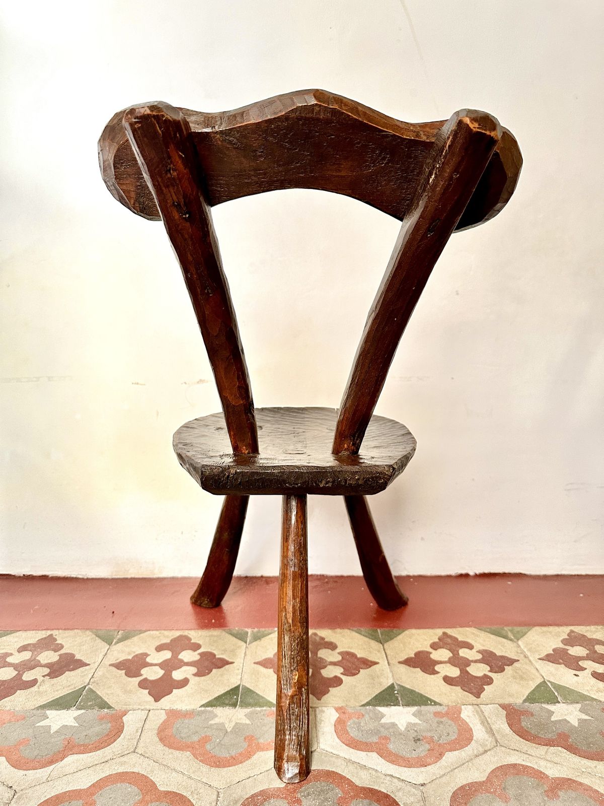 Pair Of 1950s French Primitive Brutalist Milking Stools photo buy