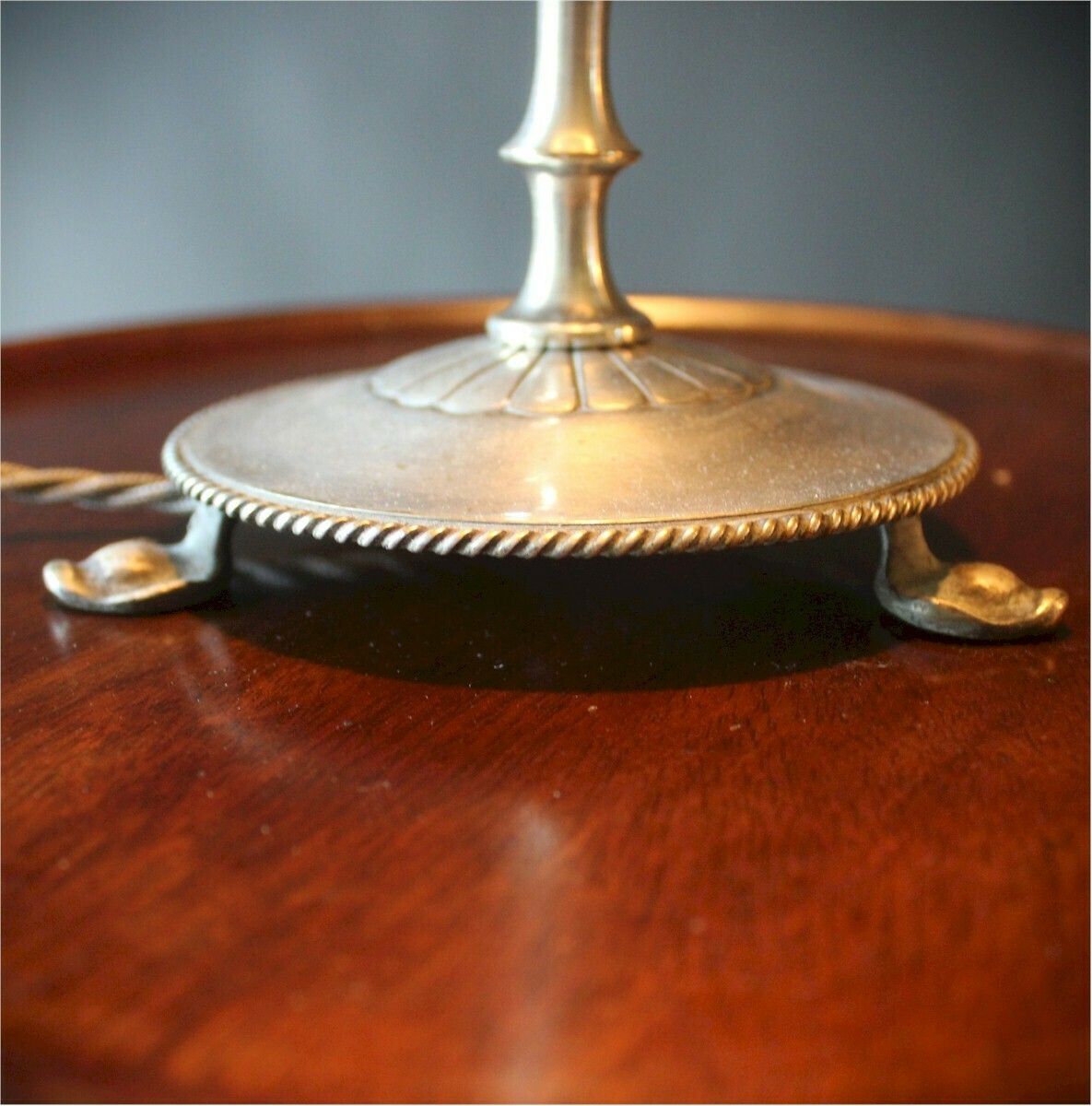 Elegant Edwardian Silver Plated Table Lamp photo 300.0