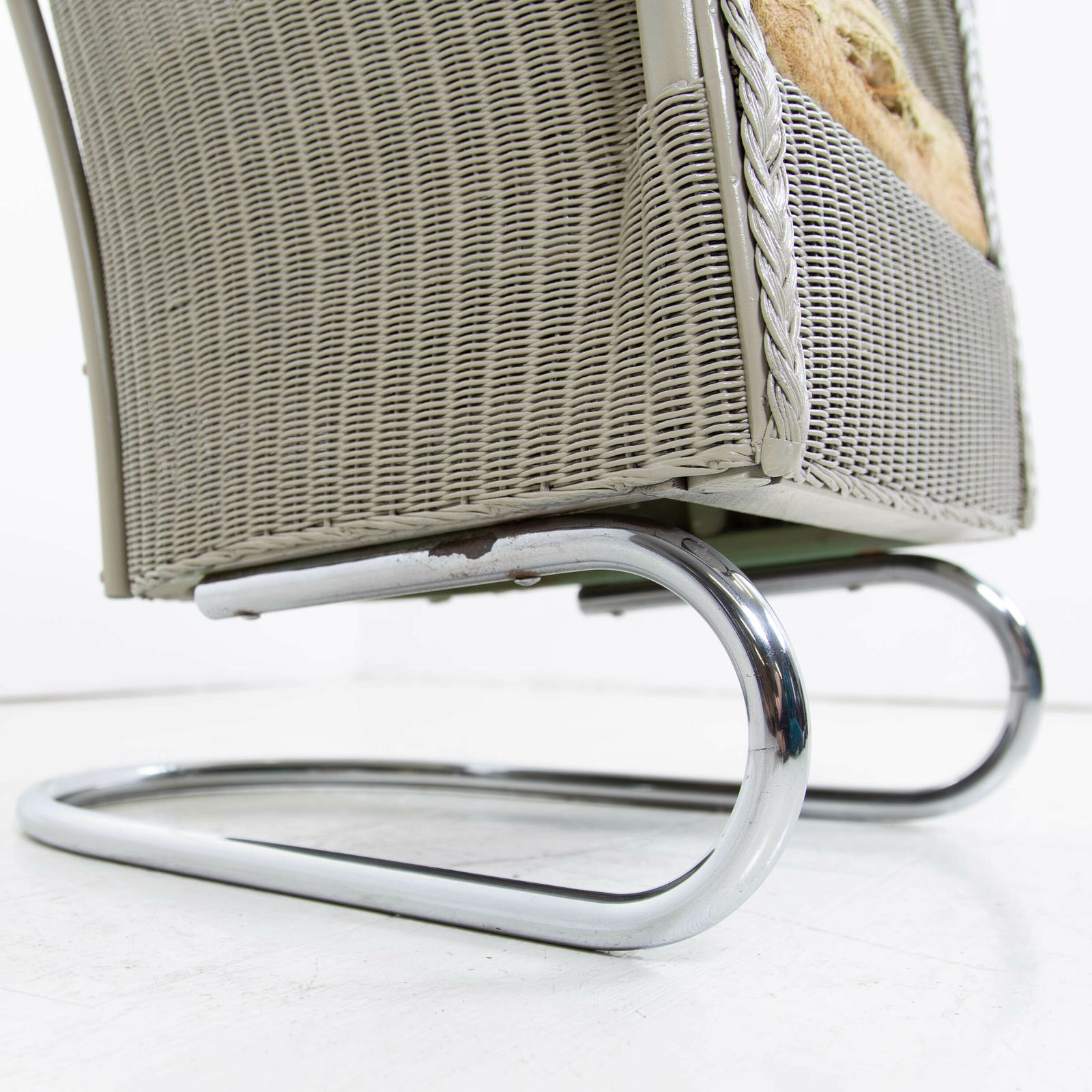 Rare Art Deco Lloyd Loom Chrome Cantilever Based Chair Dated 1937 photo 415.0