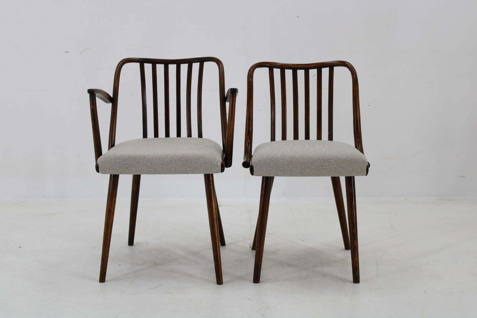 1960s Antonin Suman Set Of Six Beech Dining Chairs, Restored photo 1784.0
