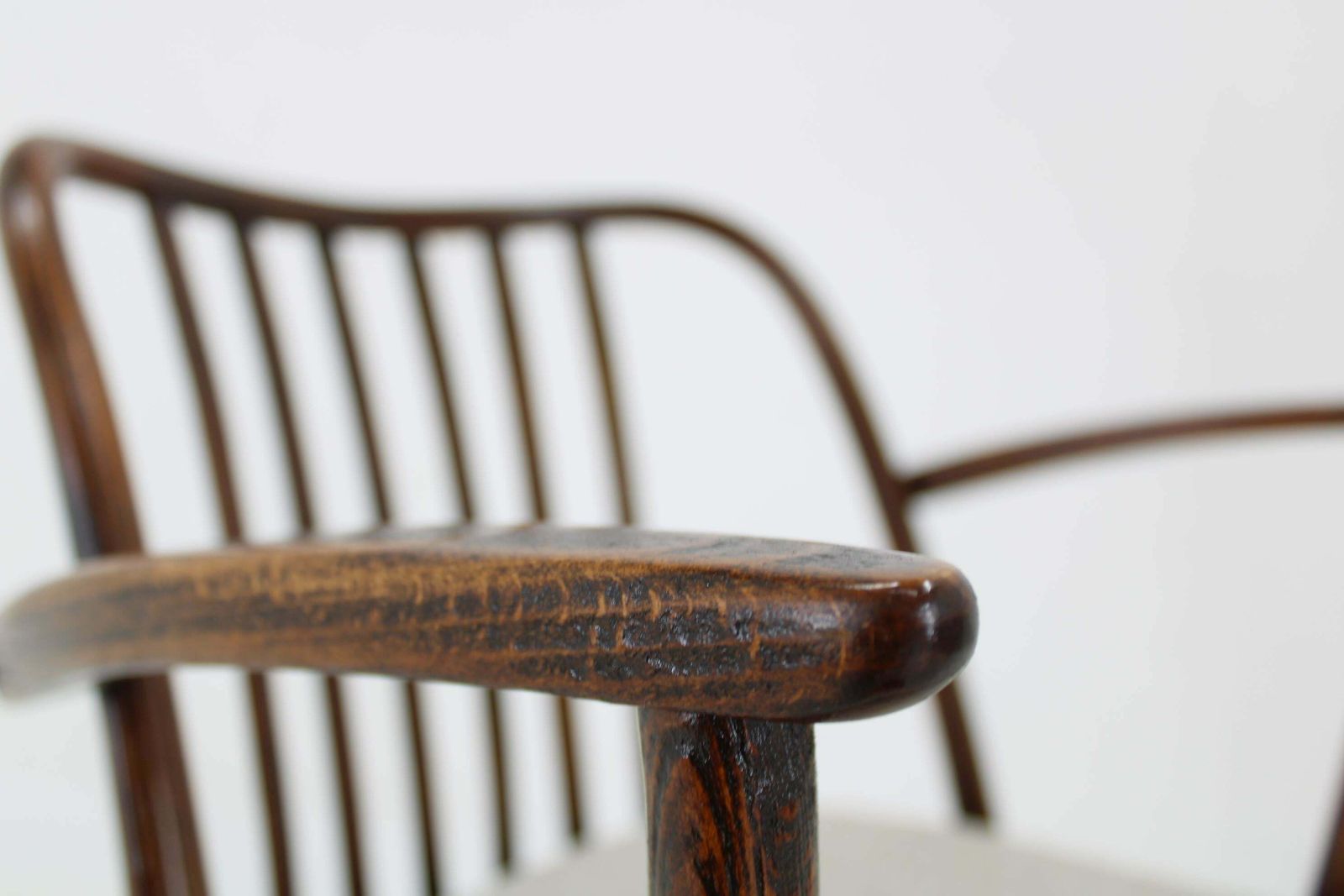 photo buy 1960s Antonin Suman Set Of Six Beech Dining Chairs, Restored