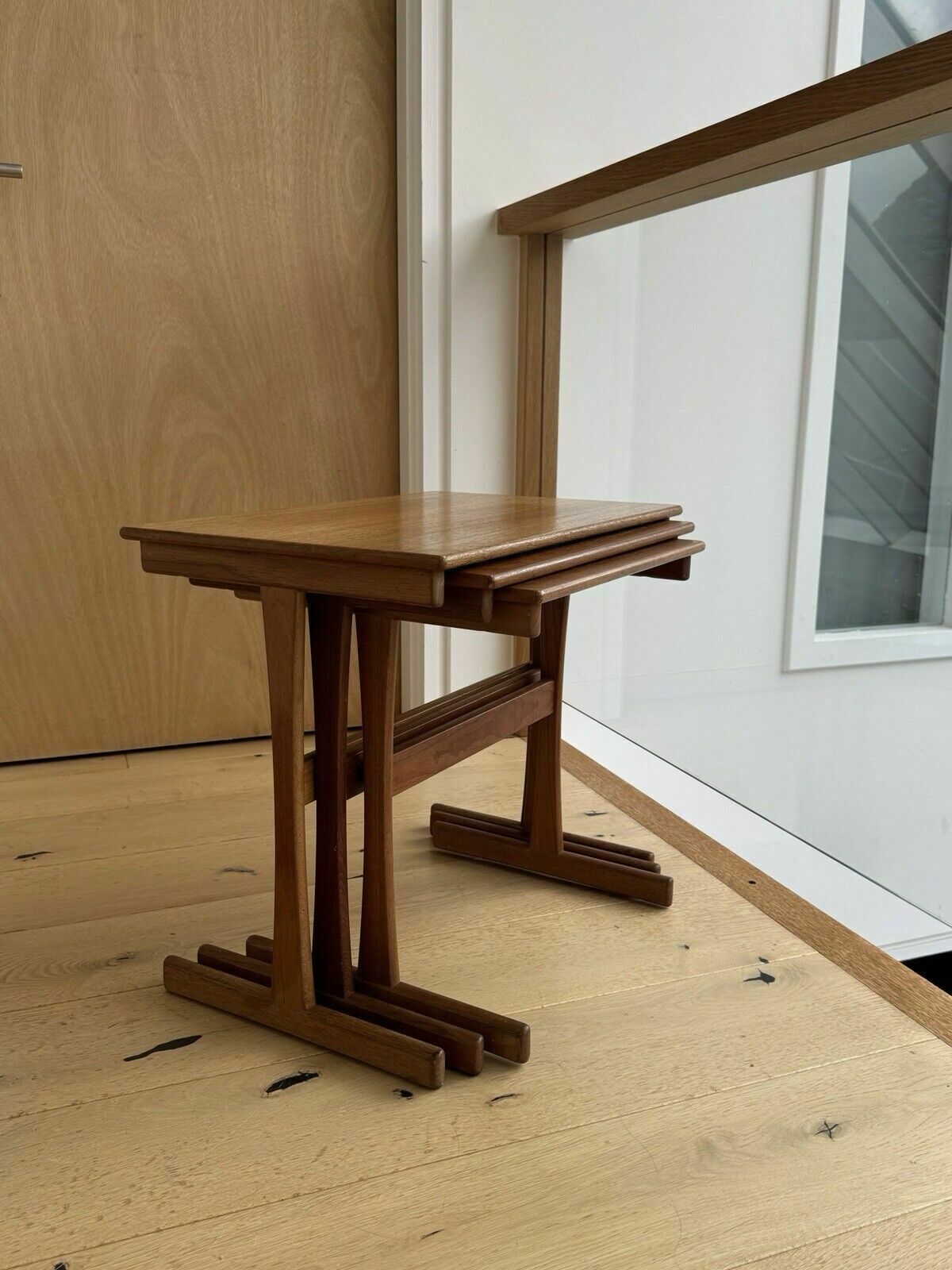 photo furniture Mid Century Nest Of Three Teak Tables Kai Kristiansen For Vildbjerg Mobelfabrik