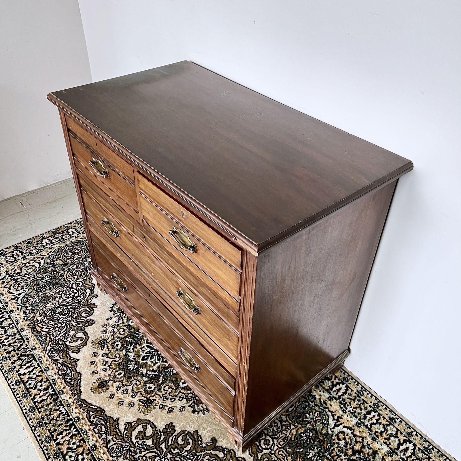 Small Chest Of Drawers With Brass Handles photo for sale