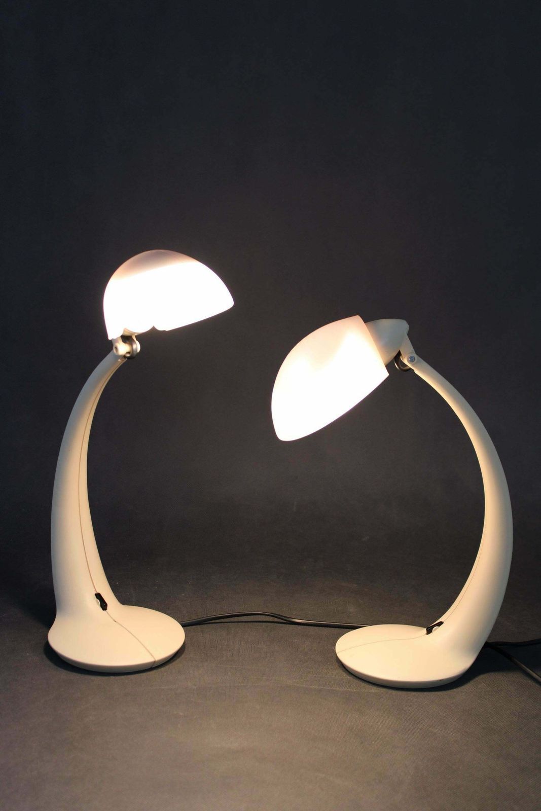 photo buy 1970s Pair Of Veneta Lumi Table Lamps  Model Virgola, Italy