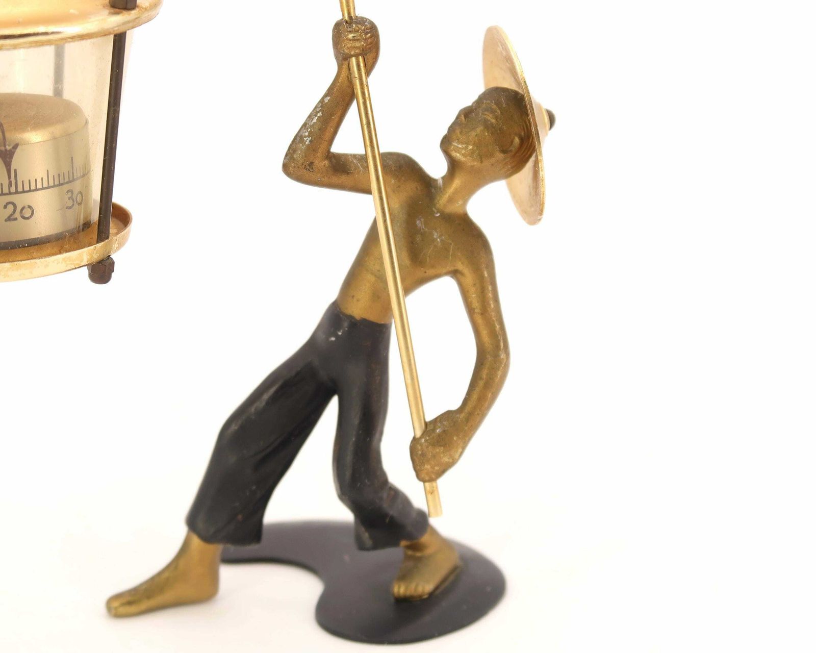 Austrian Bronze By Richard Rohac, Asian Man With Thermometer, 1950s / Paperweight, Walter Bosse Style photo Home Decor