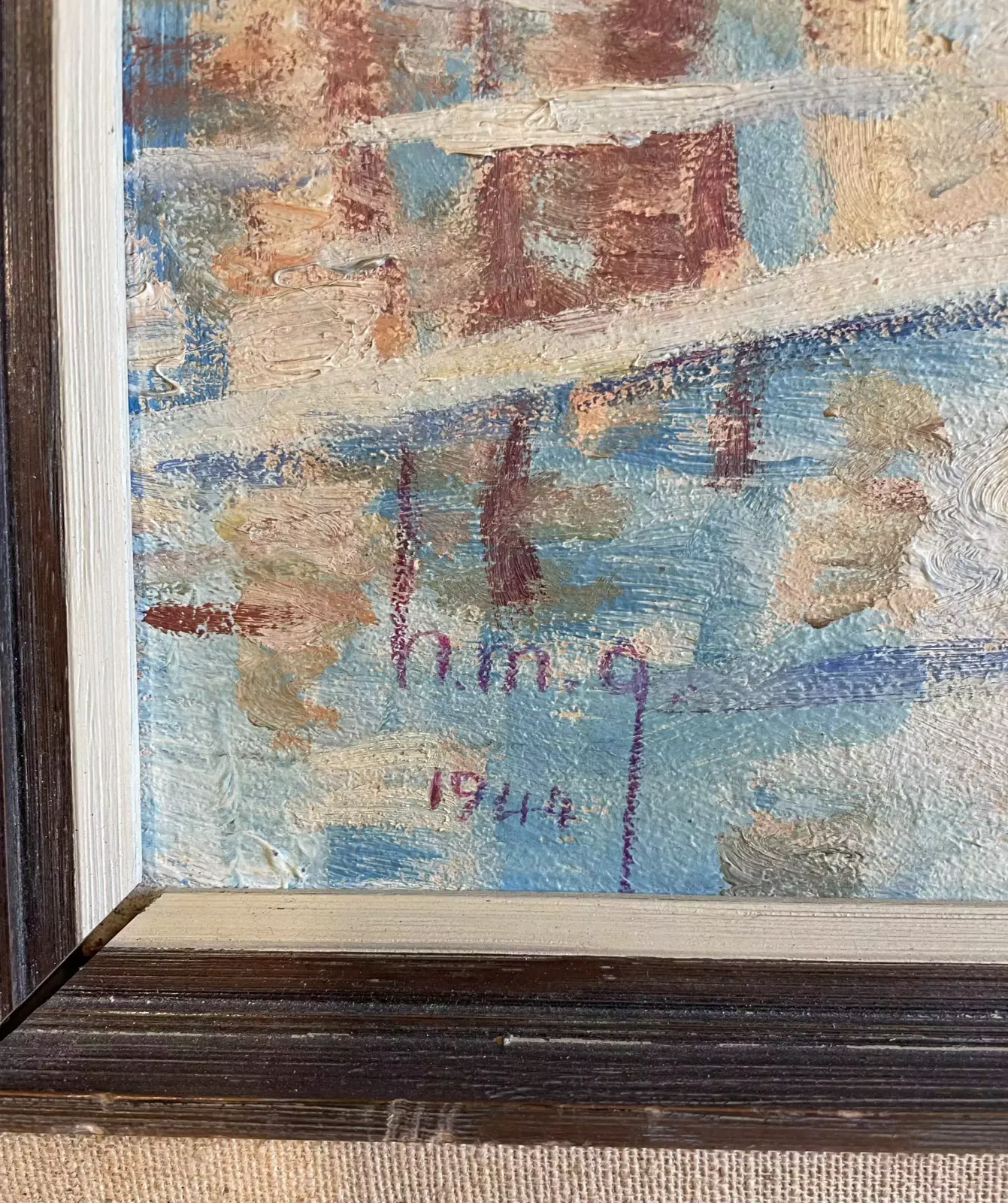 Attributed To Hortense Mattice Gordon (Canadian, 1887–1961), Oil On Plate. photo Art