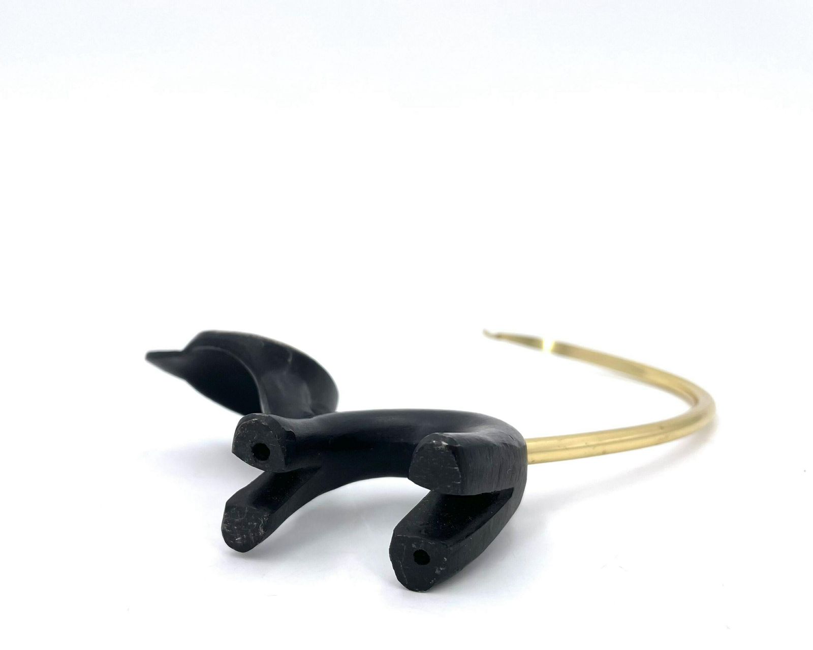 Walter Bosse Sculptuur, Kat Met Thermometer, Jaren 1950 / Mid Century Modern Beeldje, Sculptuur, Dier, Oostenrijkse Kunst photo vinterior