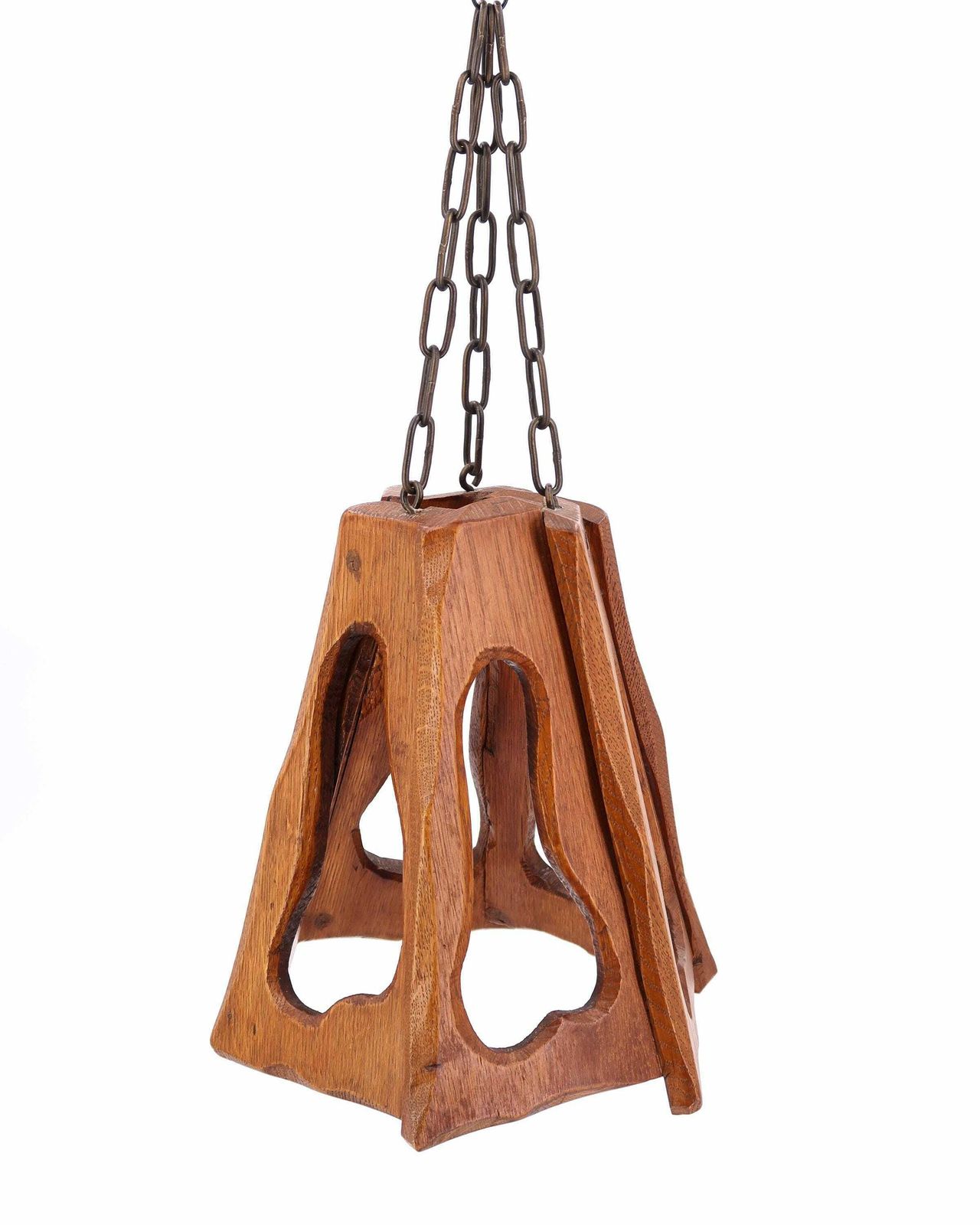 Franse Houten Asymmetrische Hanglamp, Jaren 1970 / Plafond, Vintage, Verlichting, Houten Lamp, Cottage, Berg, Landelijk photo furniture