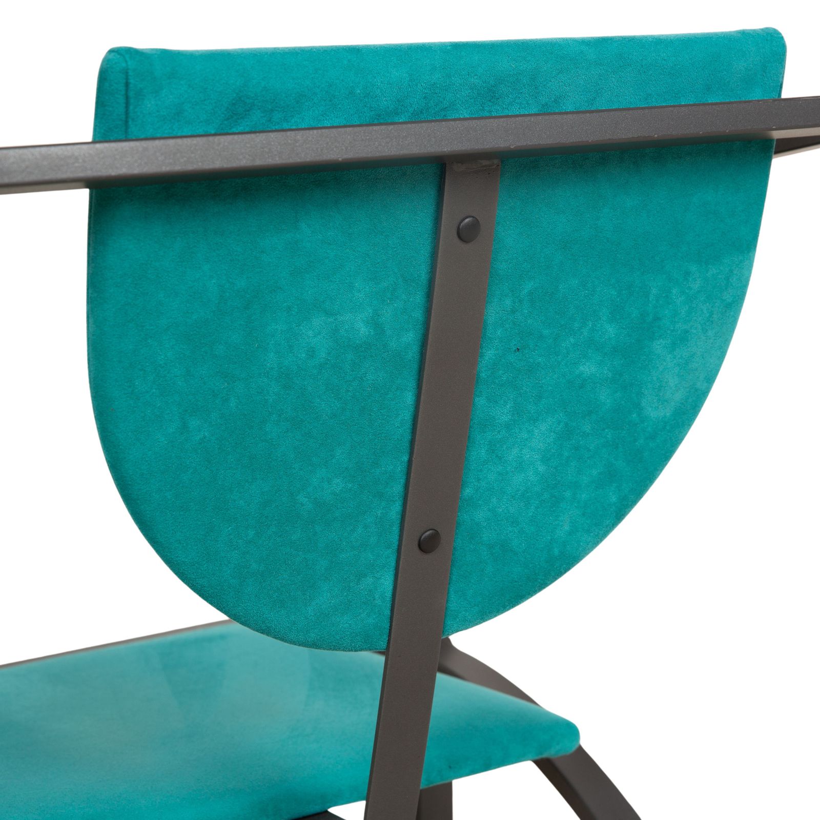 Lot de 4 chaises KFF Cosinus en tissu, noir et bleu, salle à manger photo for sale