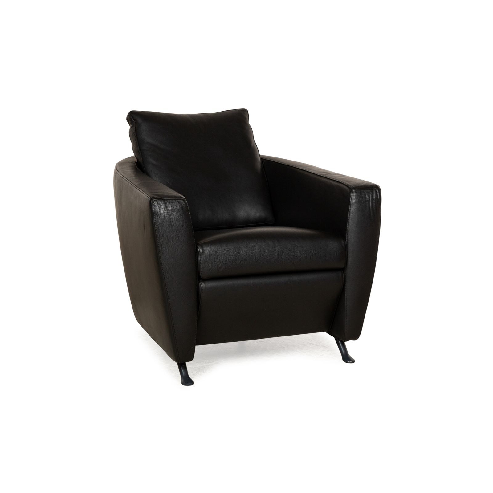 Fsm Sesame Leather Fauteuil Zwart