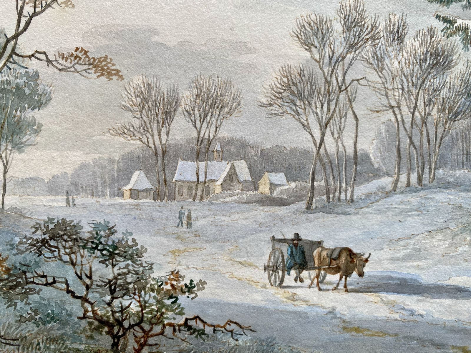 'A Winter Landscape With An Ox Cart' By Willem De Klerk (1800  – 1876) photo buy