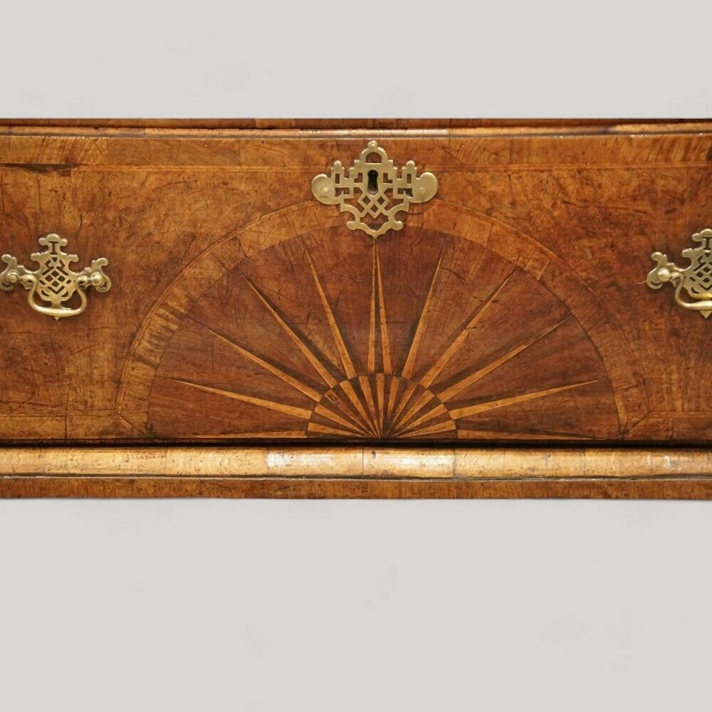photo buy George II Walnut Tallboy With Sunburst
