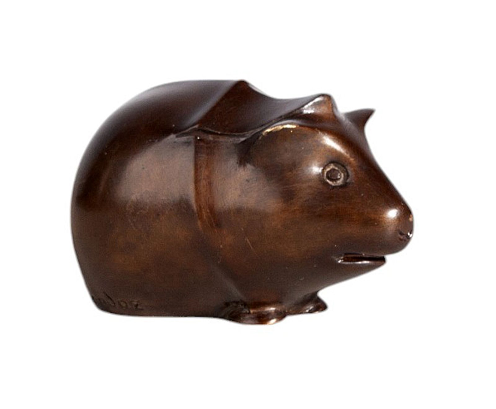 1920s Art Déco Small Guinea Pig Bronze Paperweight/Sculpture By édouard Marcel Sandoz Manufactured By Susse Frères, France photo Home Decor