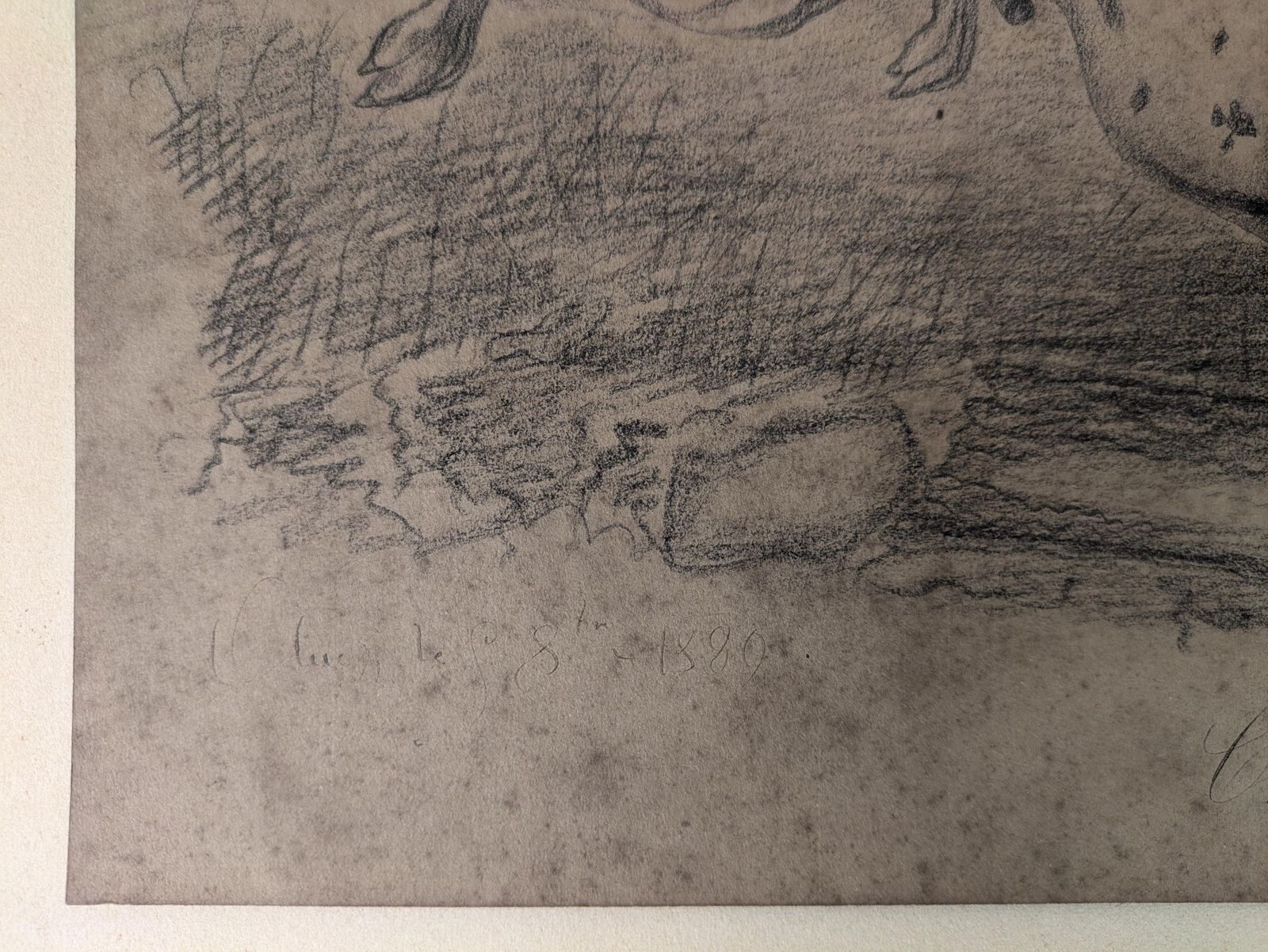 Antique French Fox And Dog Hunting Scene Pencil Drawing By Fourcade In Auch France 1880, Original Wall Art, Antique Art photo furniture
