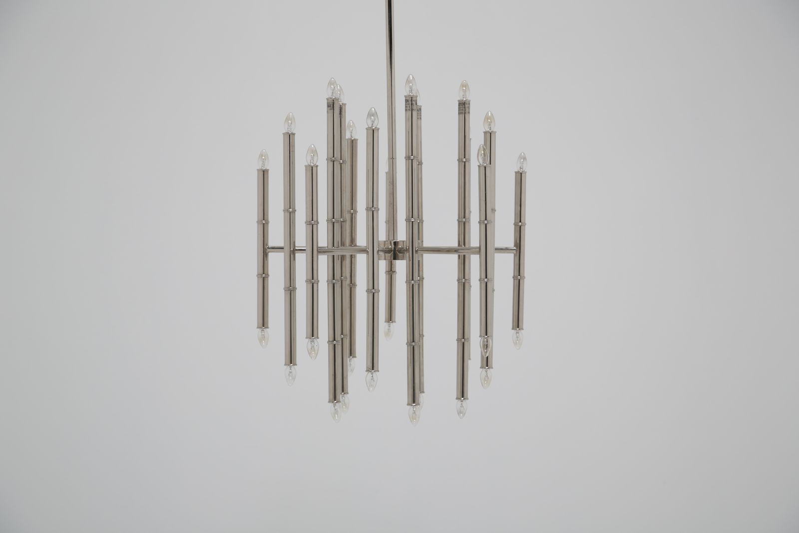 Lighting Contemporary Chrome Chandelier “Meurice” By Jonathan Adler, United Kingdom, 2000s. photo