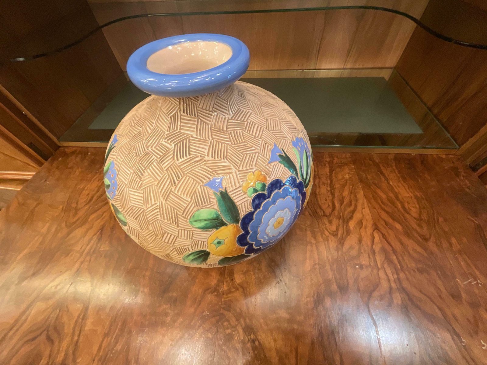 photo for sale Vase 'Pot' 1930, Multi Color Round Shape, Majolica, Giò Ponti