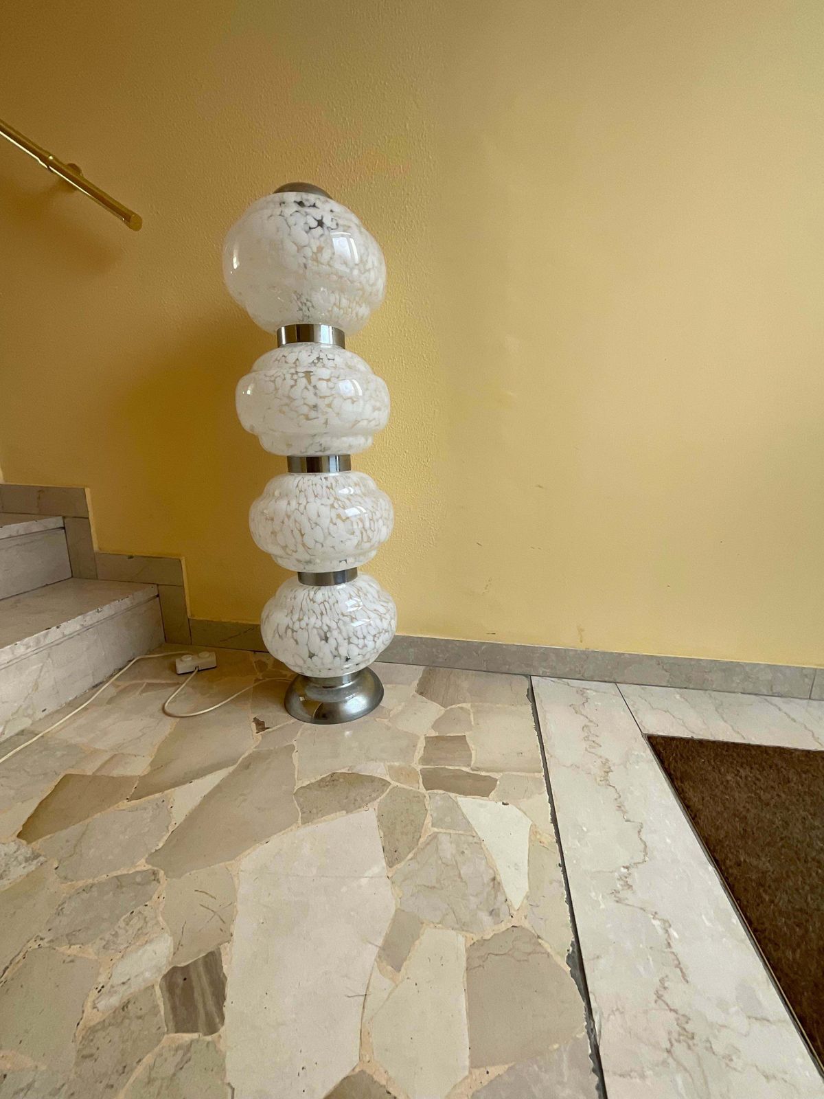 Carlo Nason   Mazzega   Murano Blown Glass And Steel Floor Lamp photo 1633.0